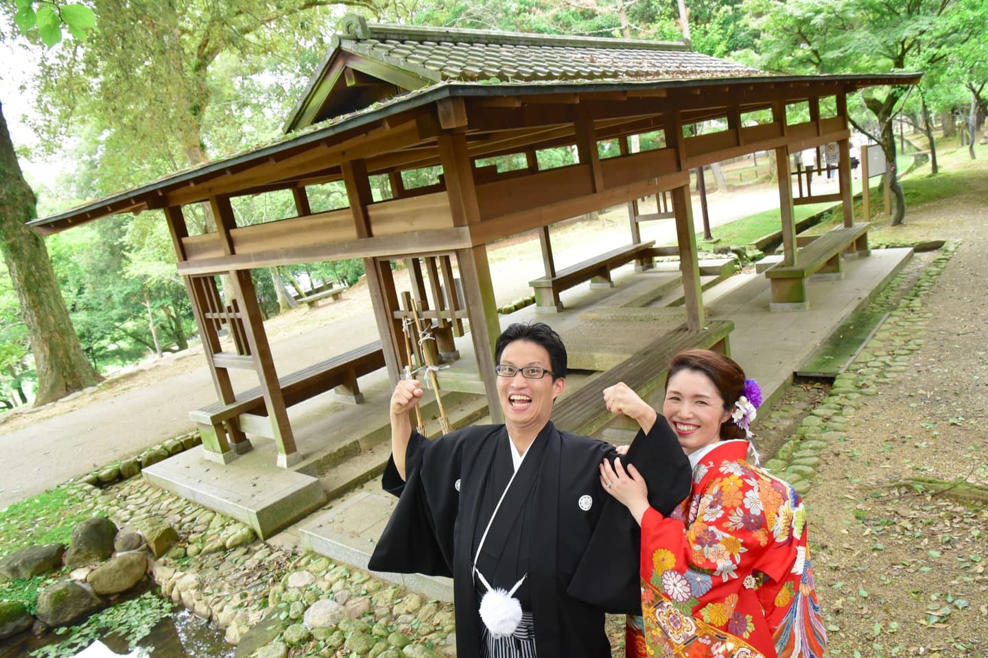広角レンズの記念写真