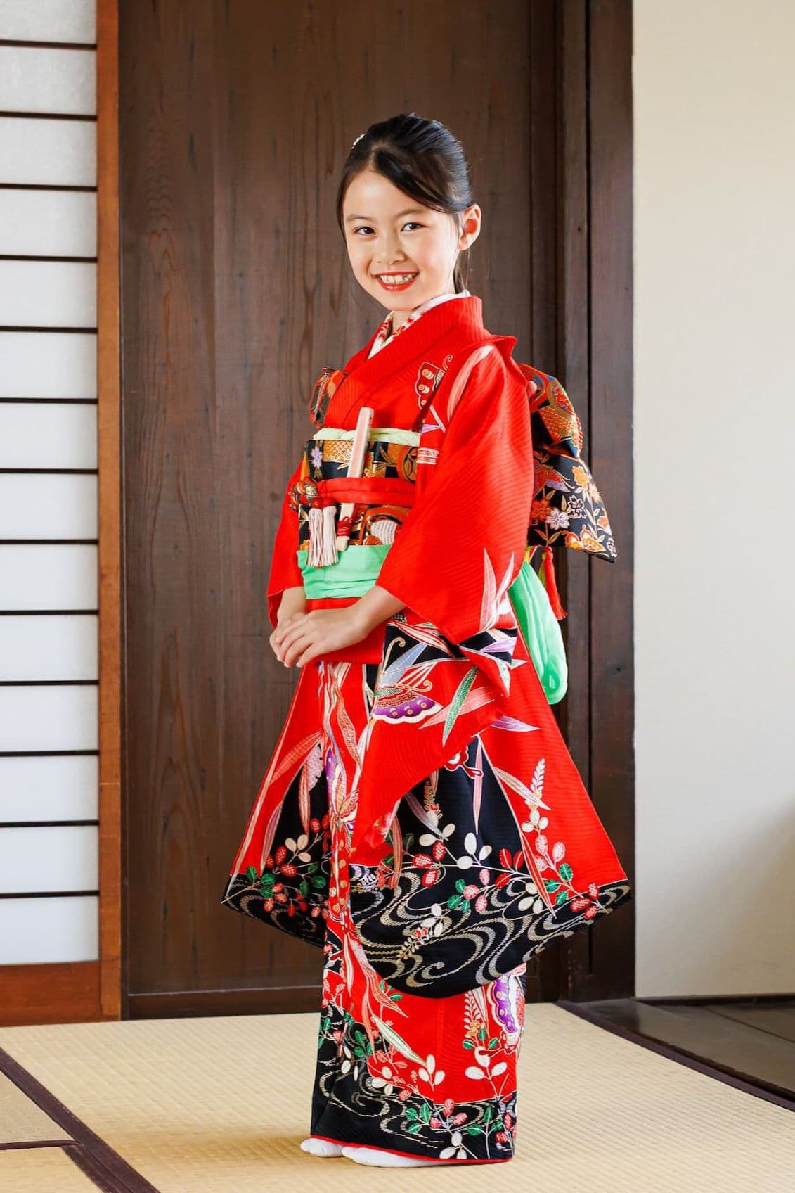 美しい和装姿の七五三写真