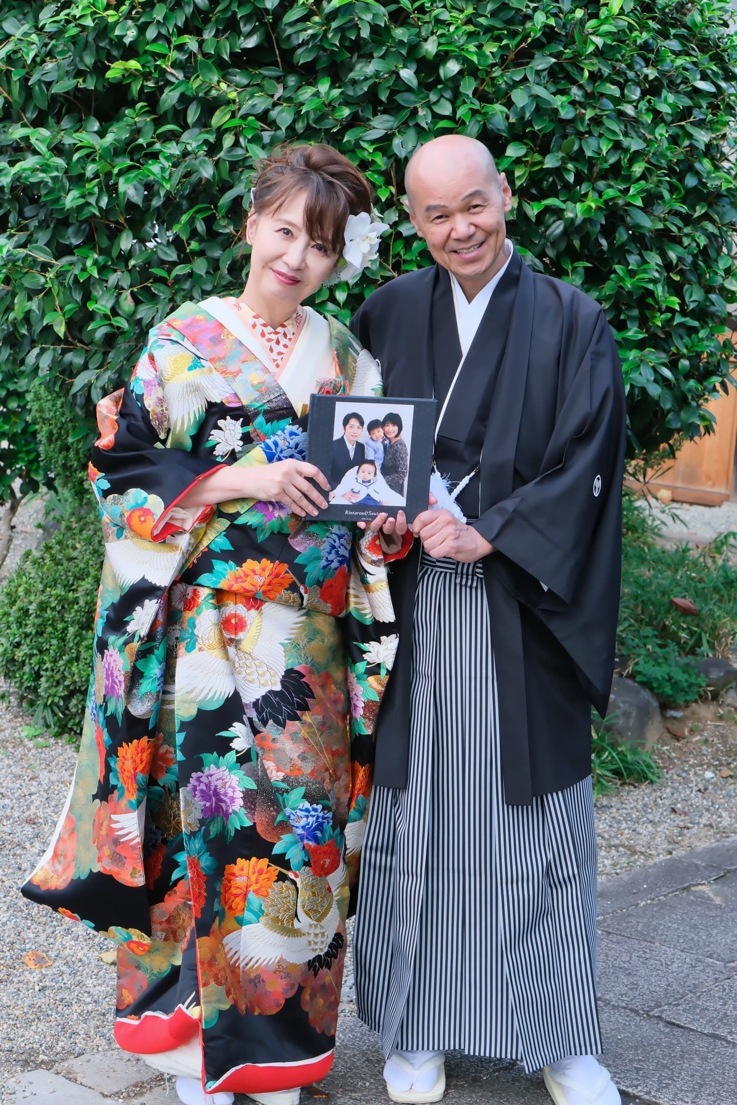 再婚で神社でのフォトウエディングの花嫁