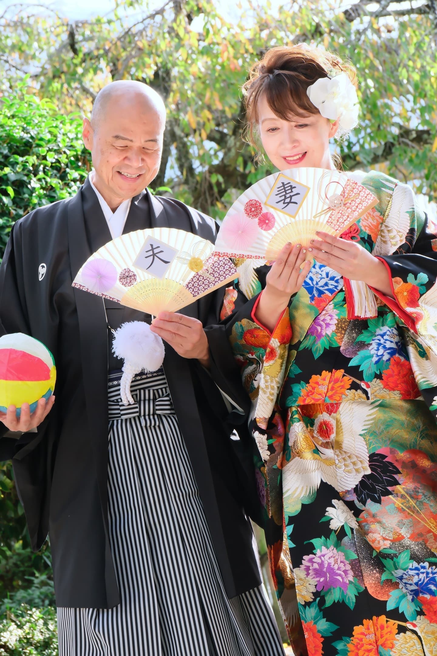 再婚で神社でのフォトウエディングの花嫁