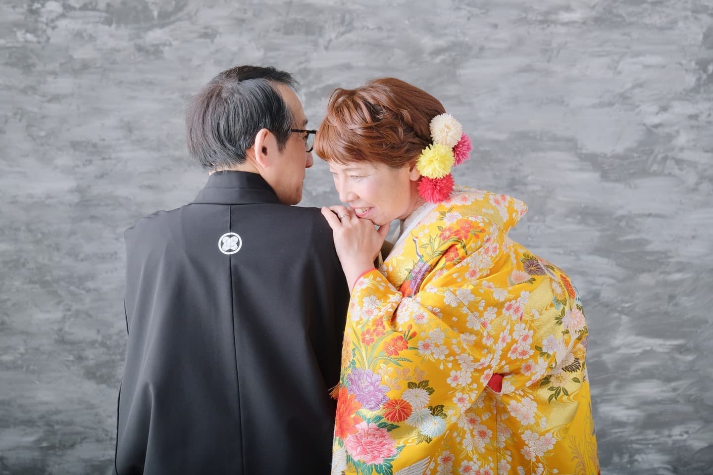 シニア世代の再婚でのウエディングドレス姿