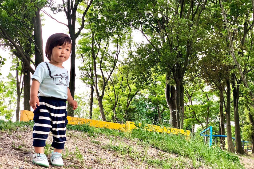 息子の公園での写真