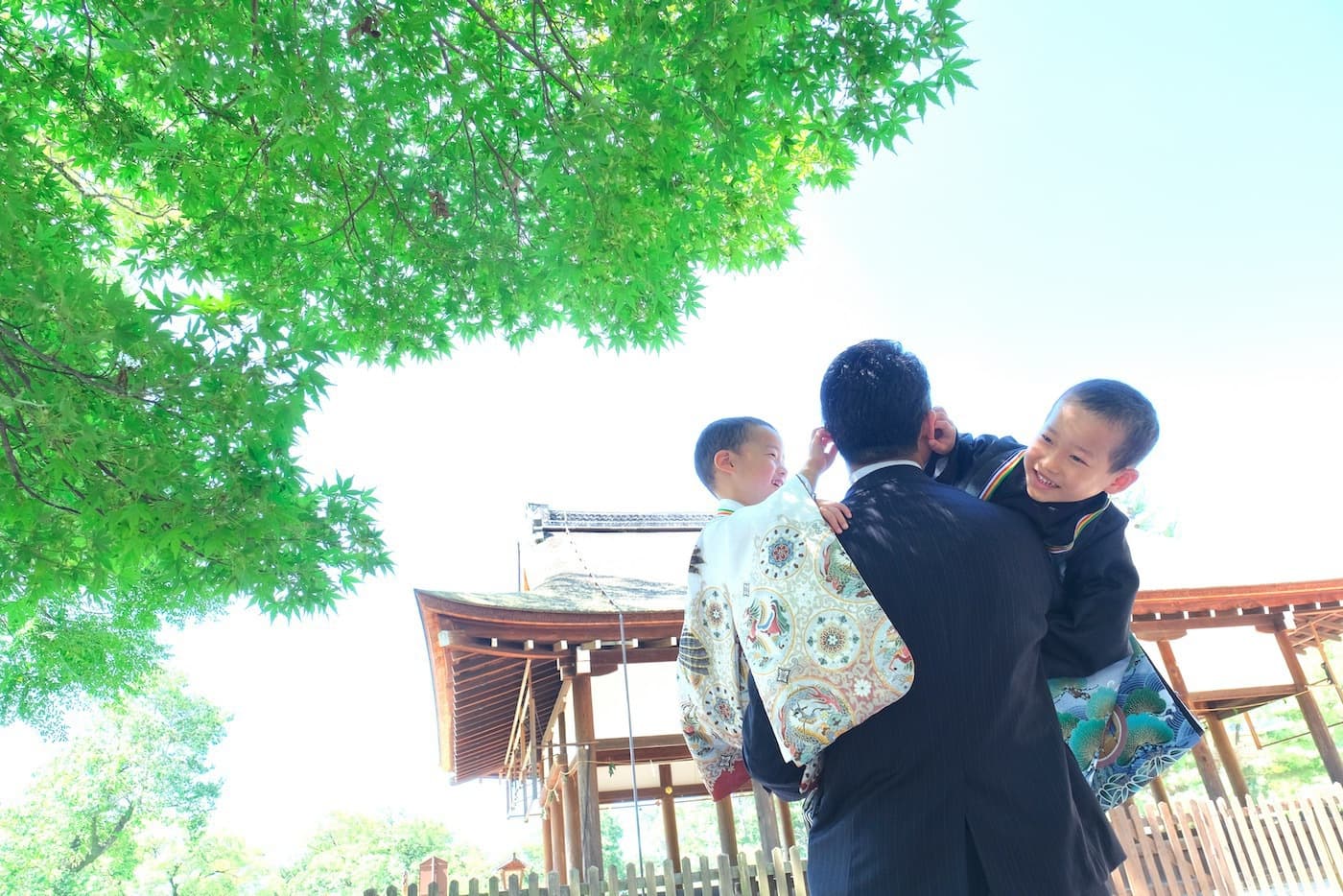 神社での七五三写真