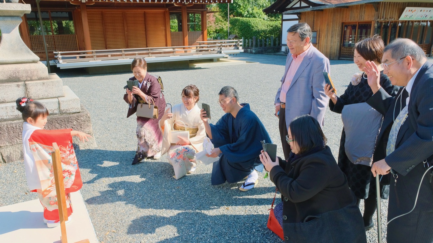 神社での七五三の写真