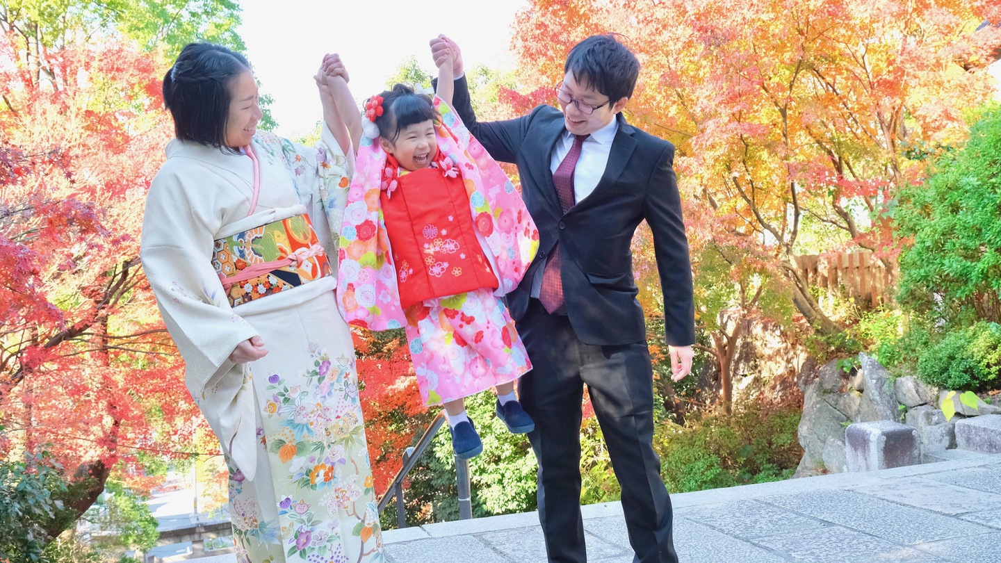 神社での七五三の写真