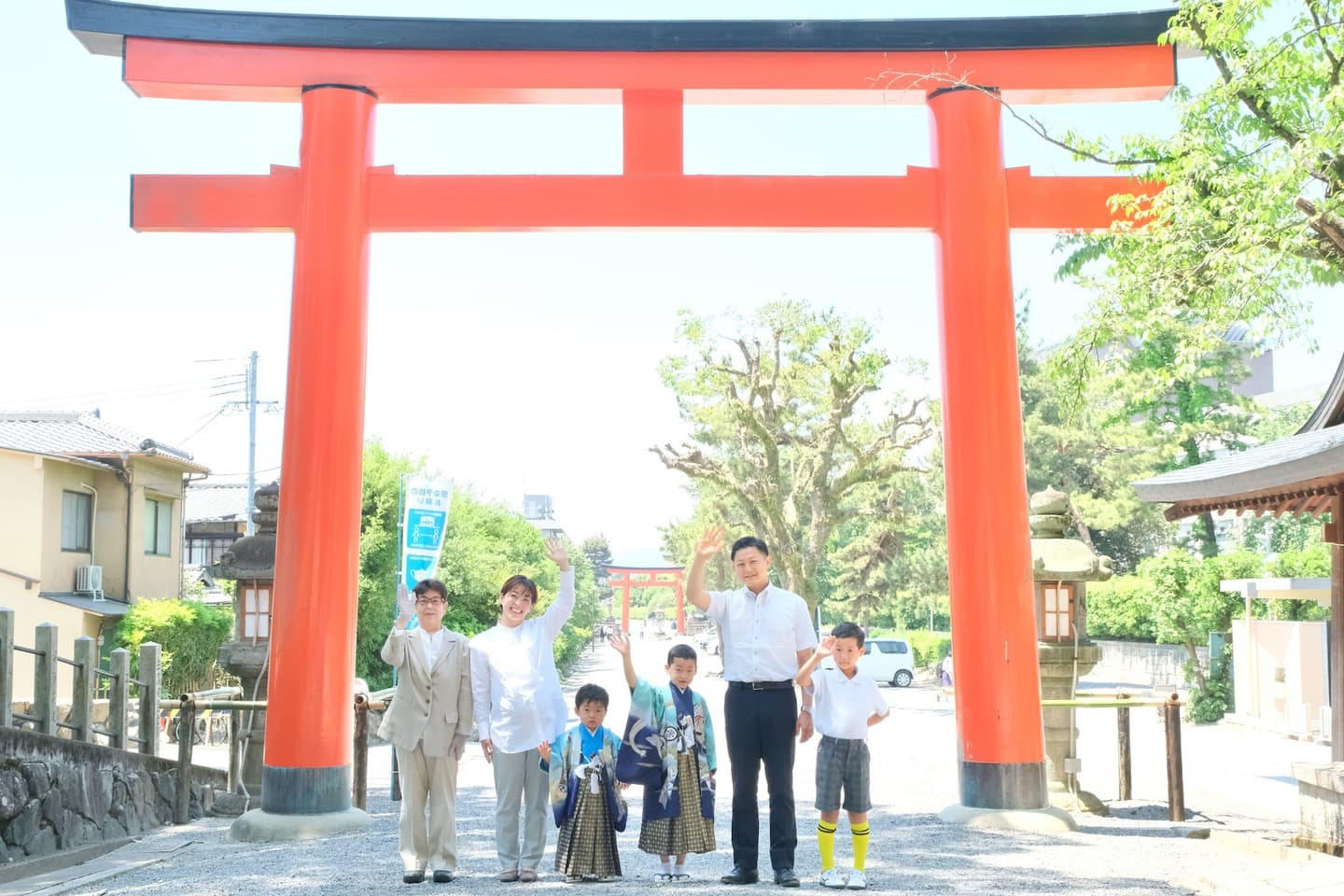 吉田神社で七五三の着物