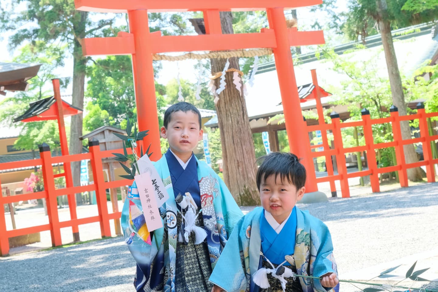 吉田神社で七五三の着物