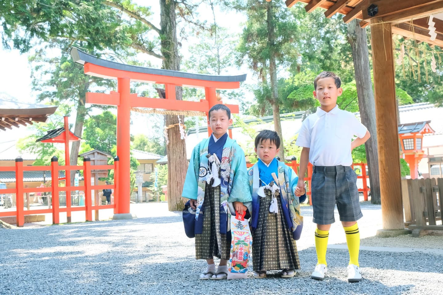 吉田神社で七五三の着物