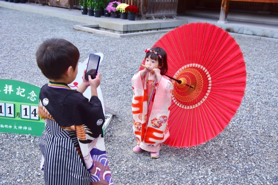 七五三の自然な写真