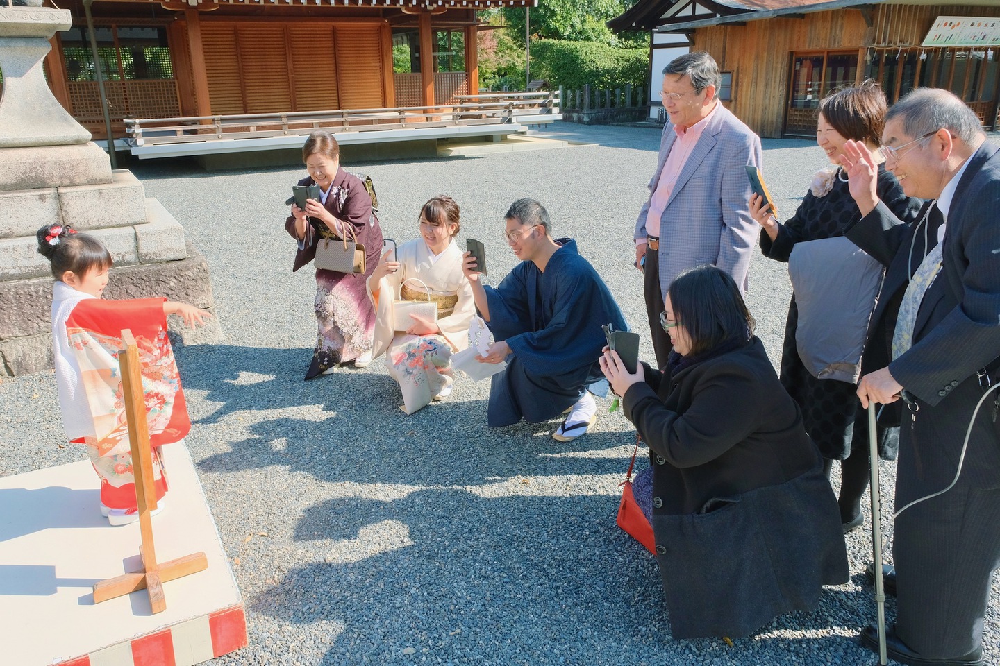 神社での七五三の写真