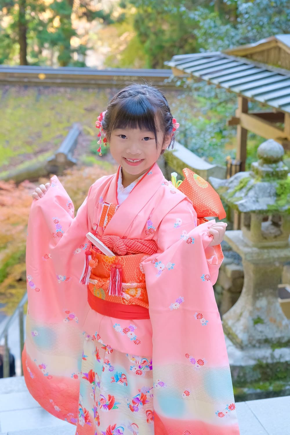 神社での七五三の写真