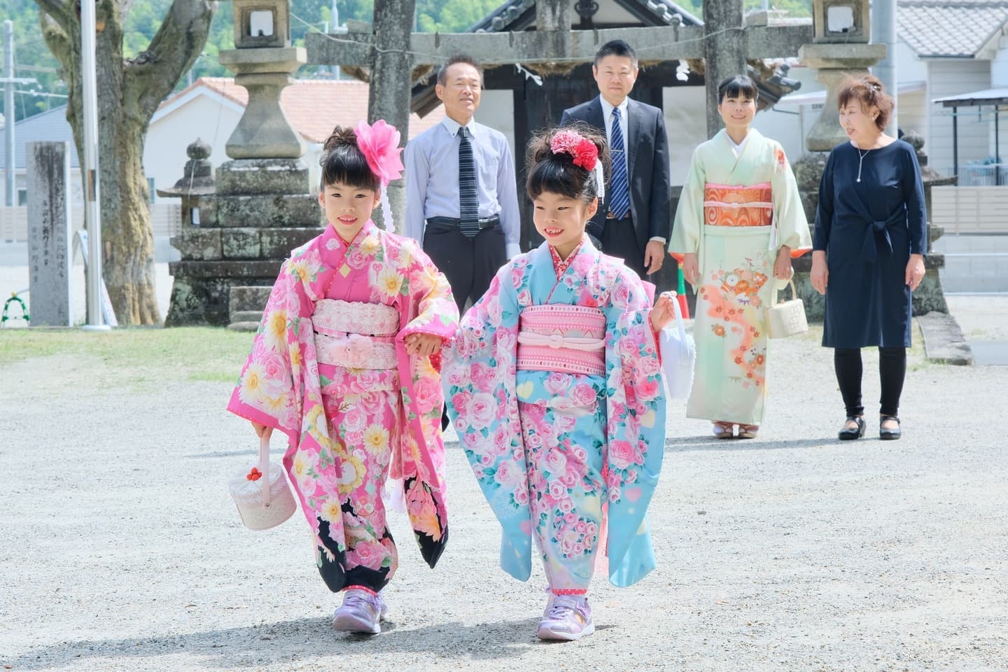 神社での七五三の写真