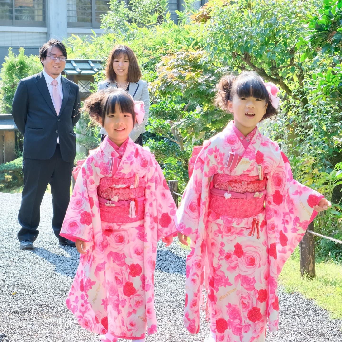 奈良の大神神社で七五三参りをした写真