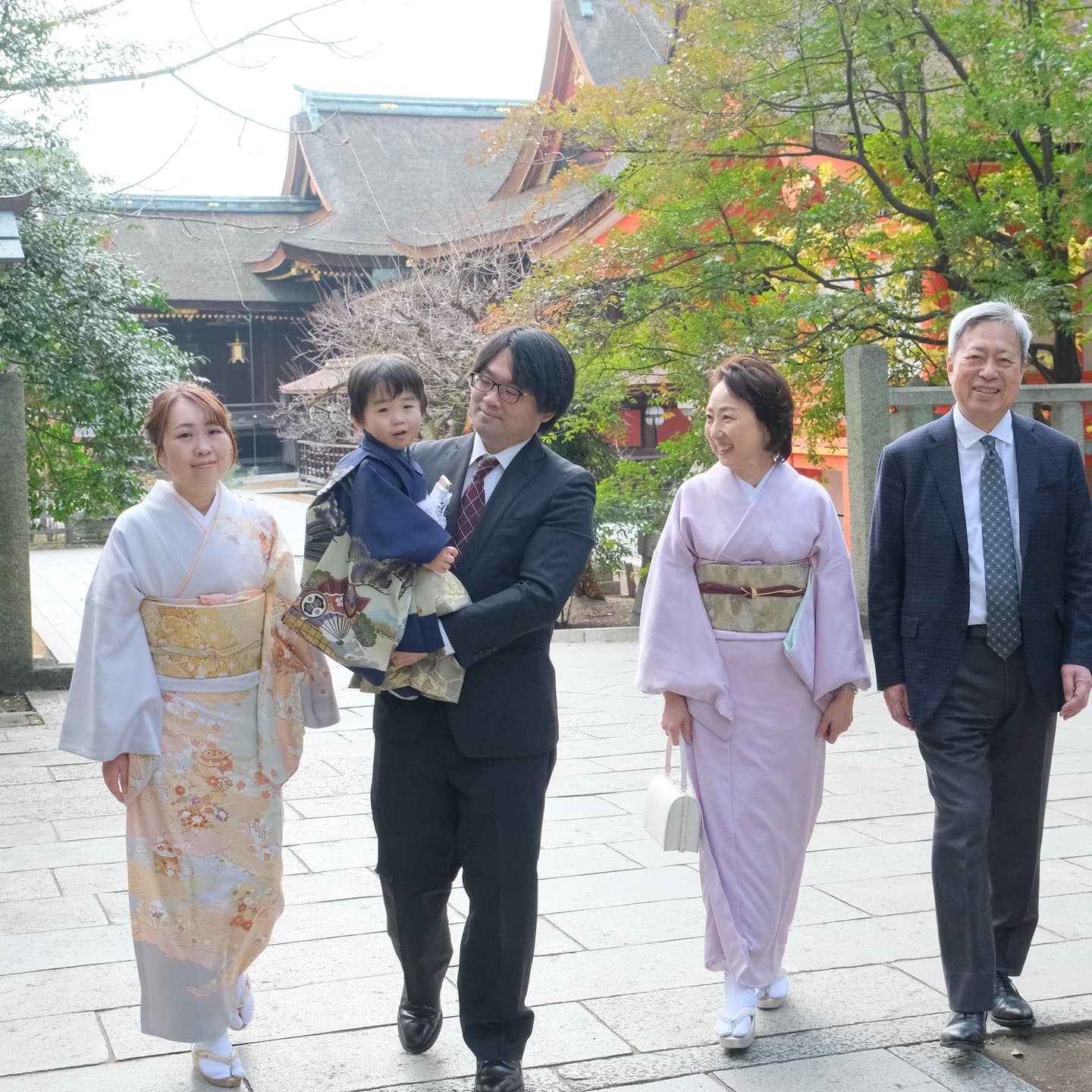 北野天満宮で七五三の着物