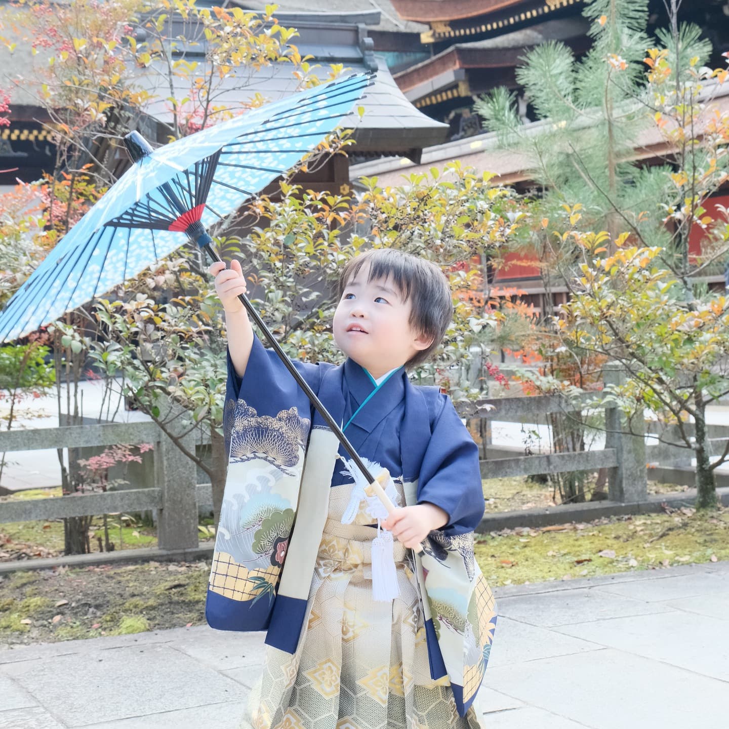 北野天満宮で七五三の着物