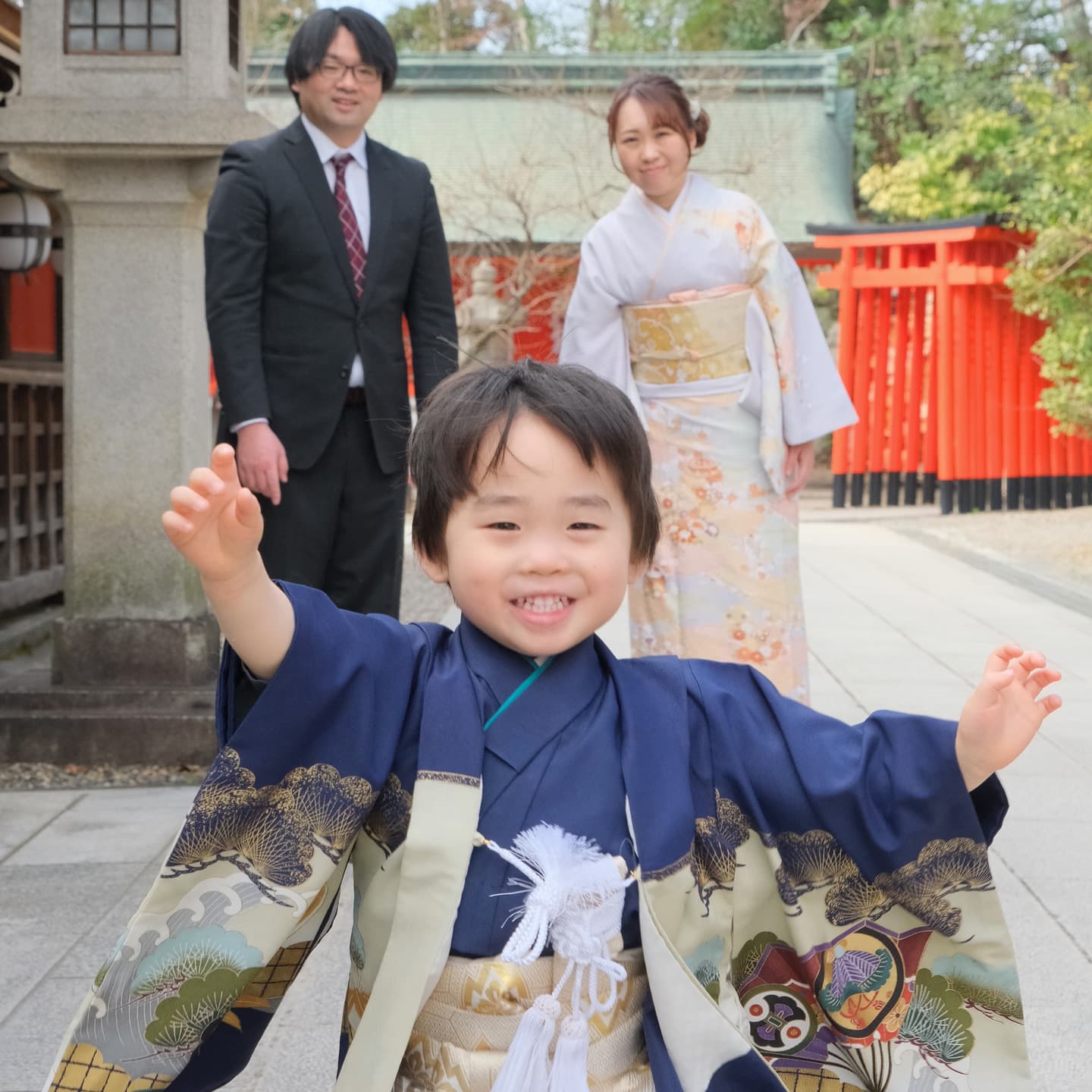 北野天満宮で七五三の着物