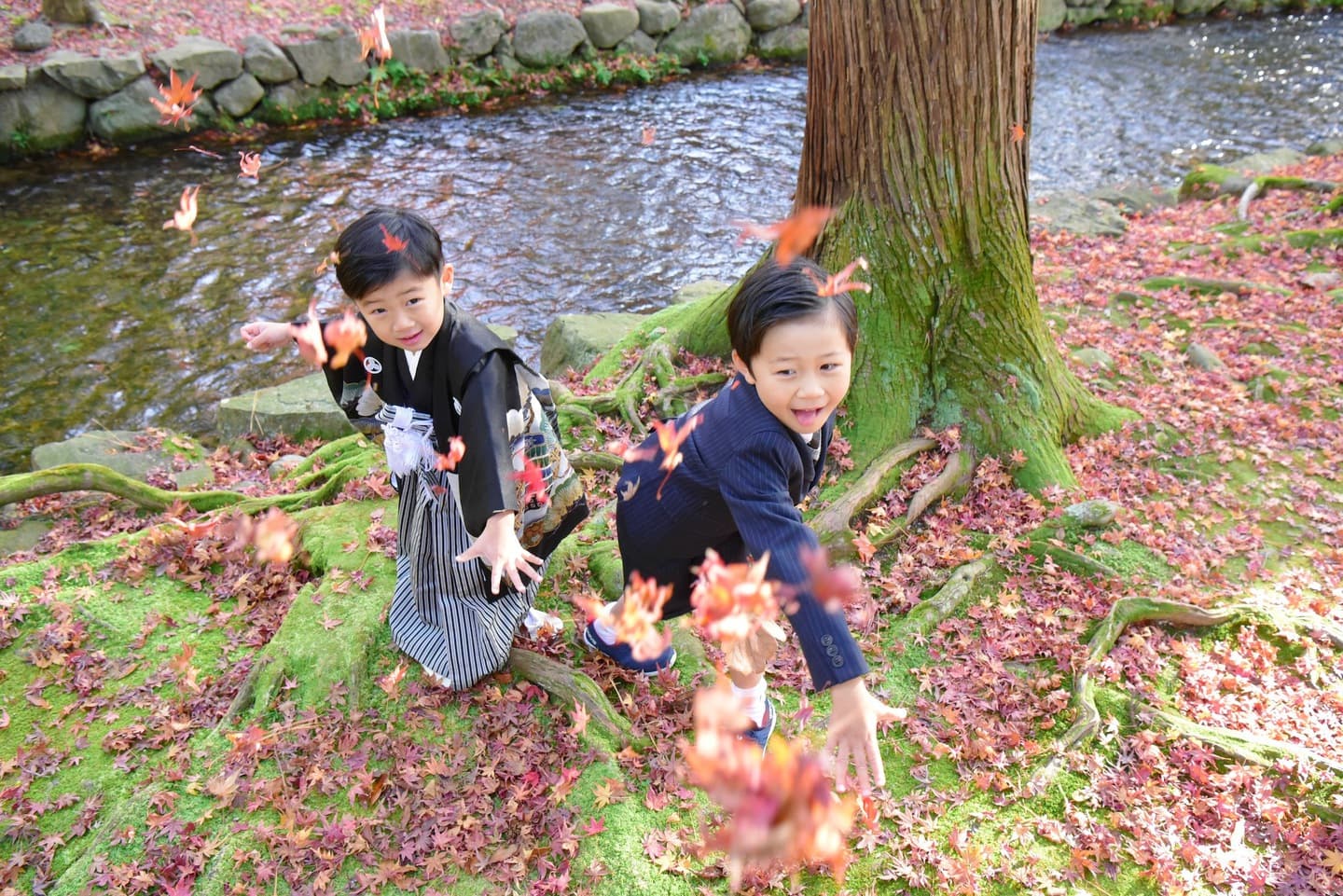 上賀茂神社で七五三の記念写真