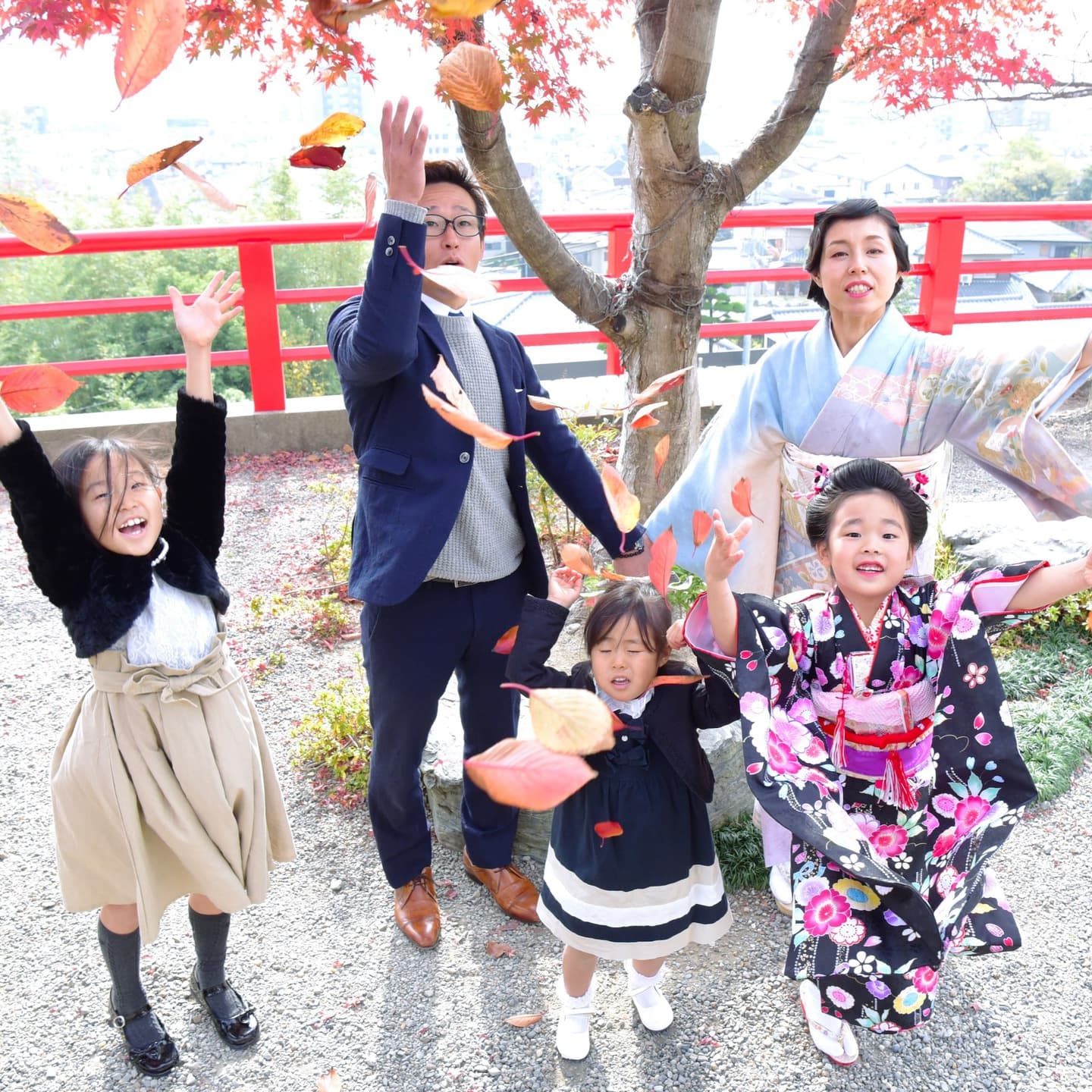 中山寺で七五三参りをした写真