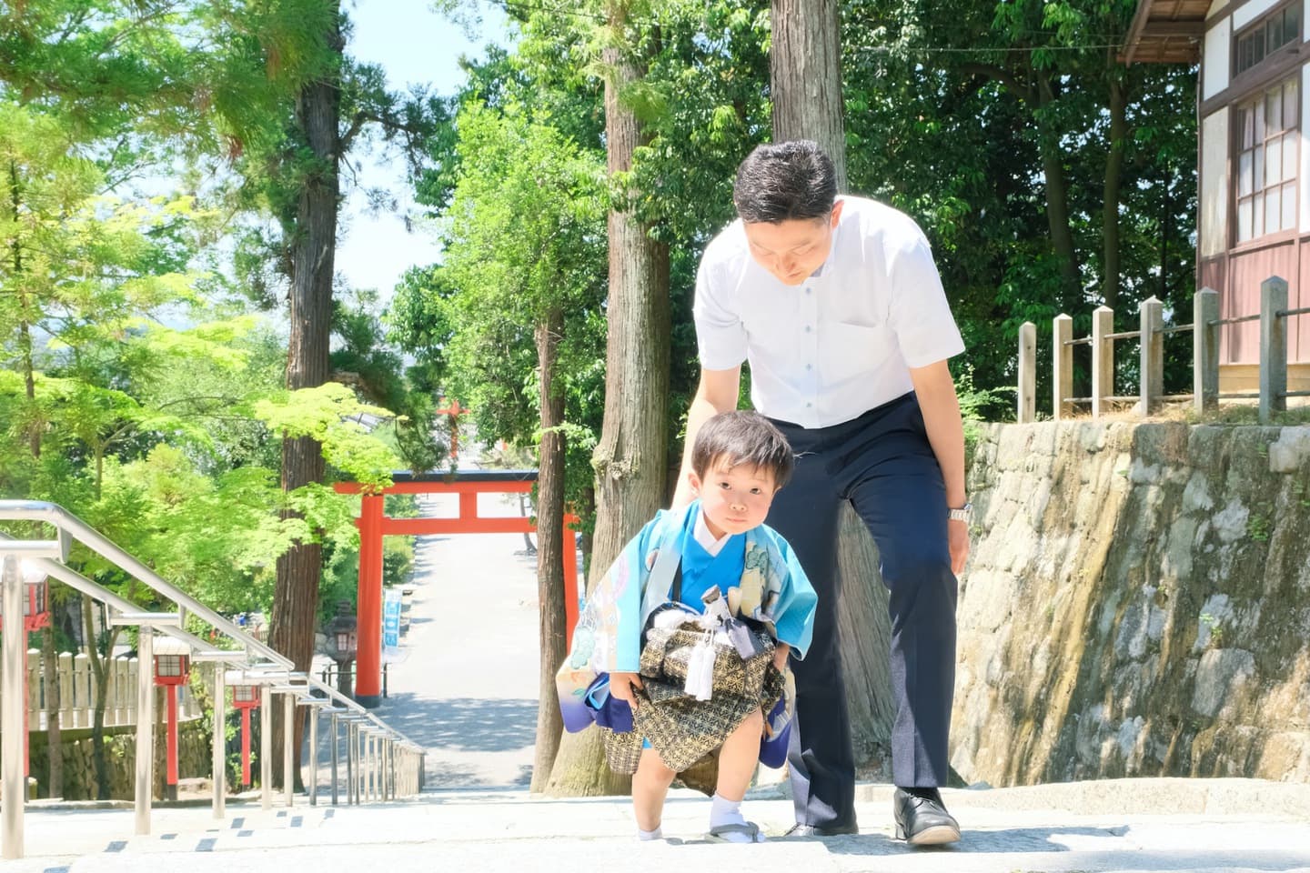 吉田神社で七五三の着物