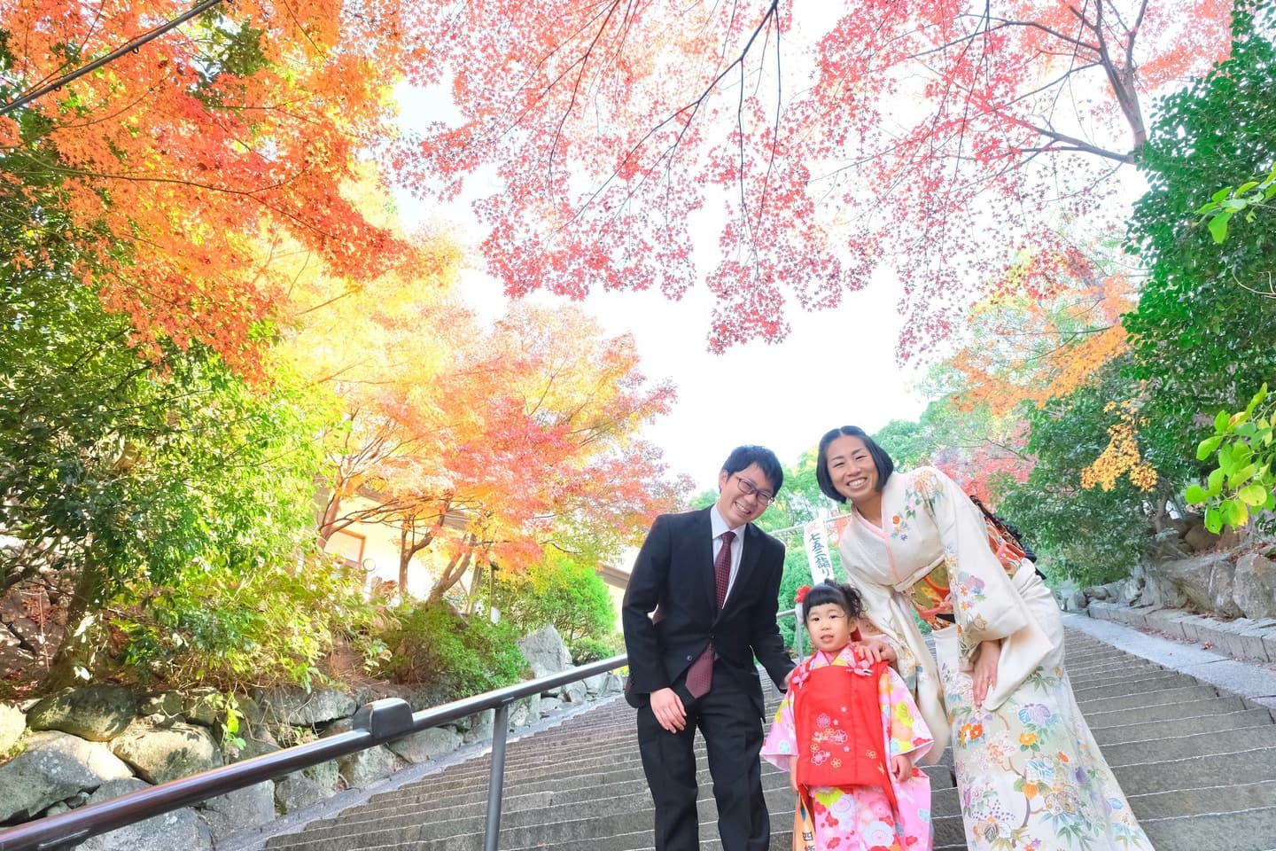 四條畷神社での七五三写真