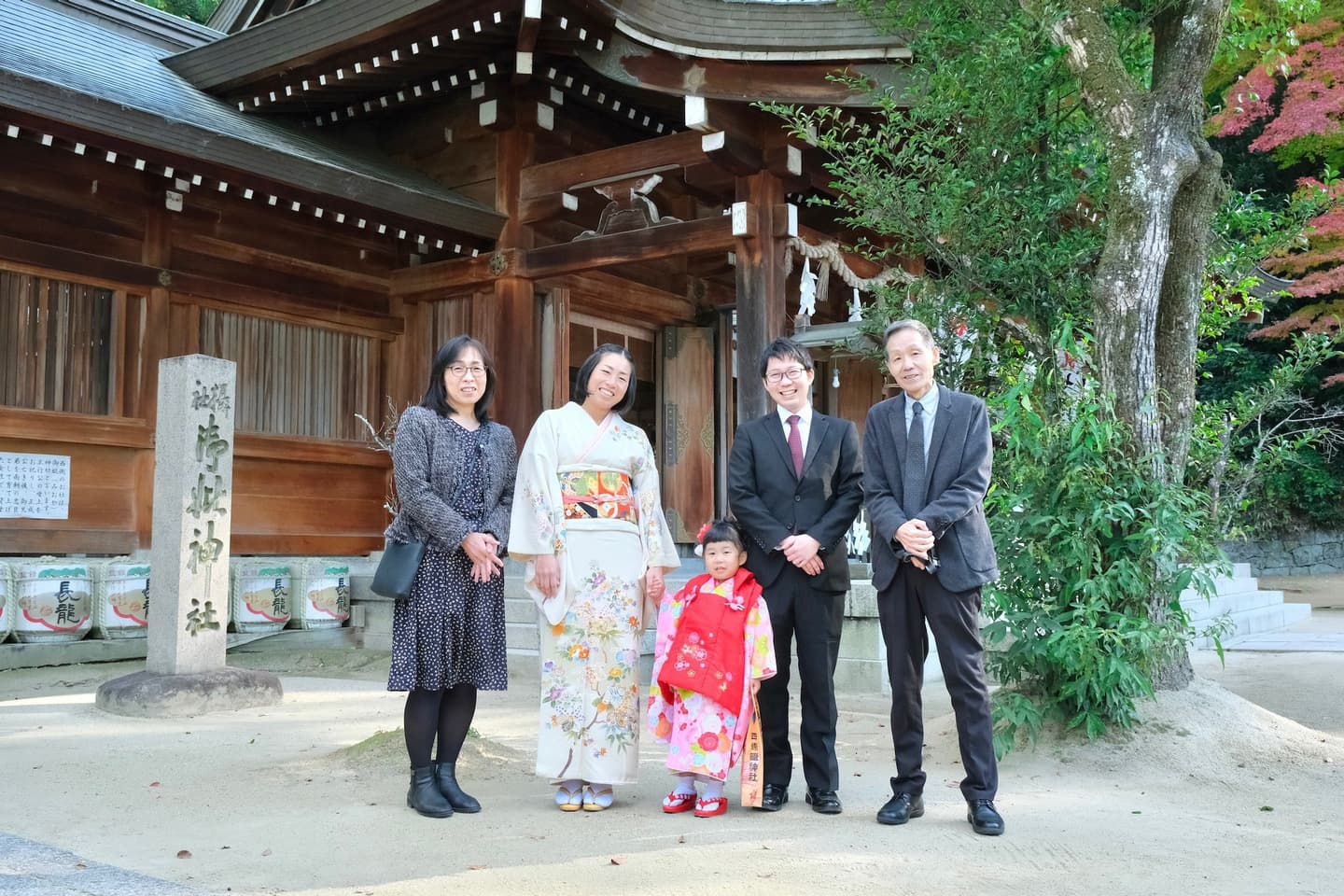 四條畷神社での七五三写真