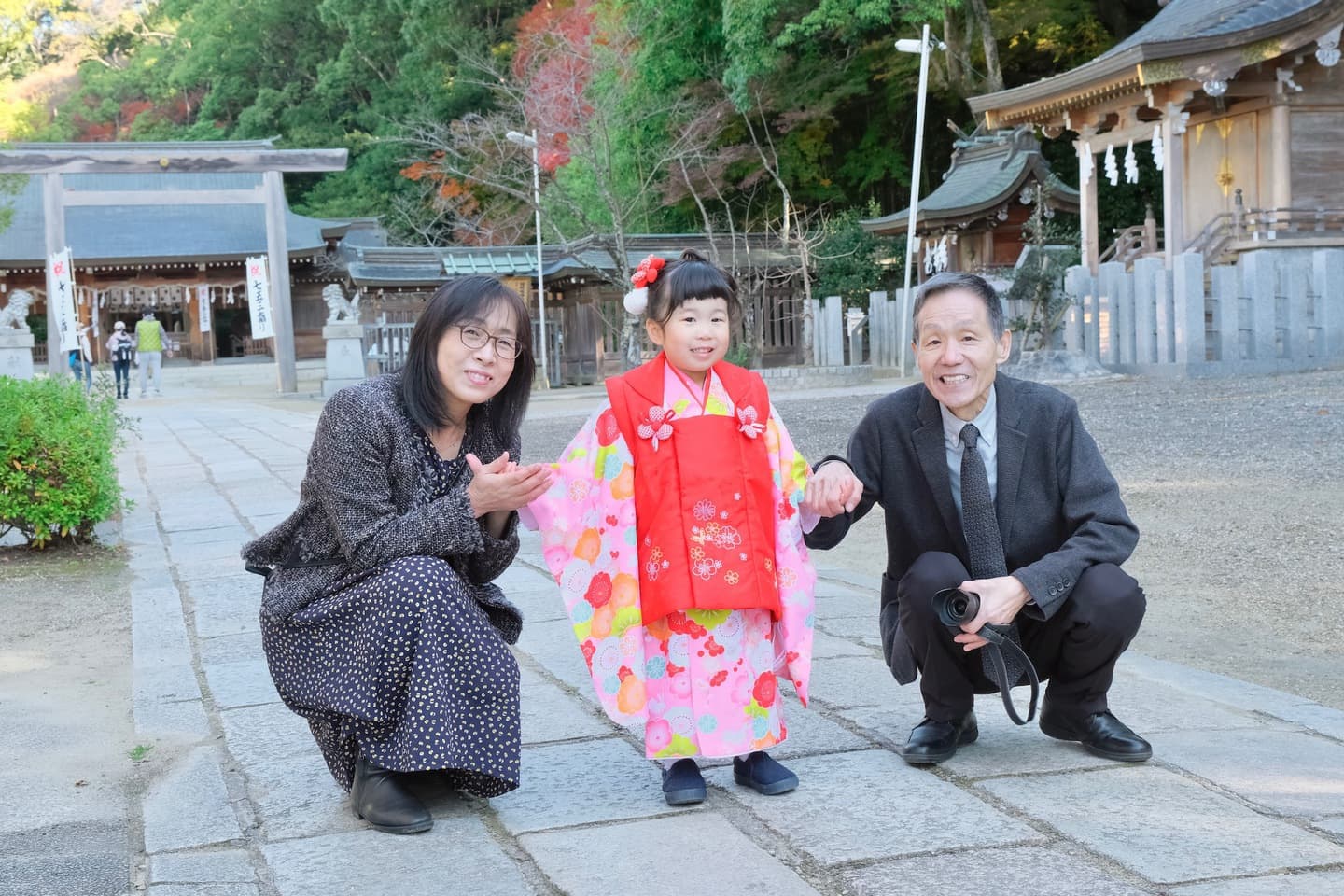 四條畷神社での七五三写真