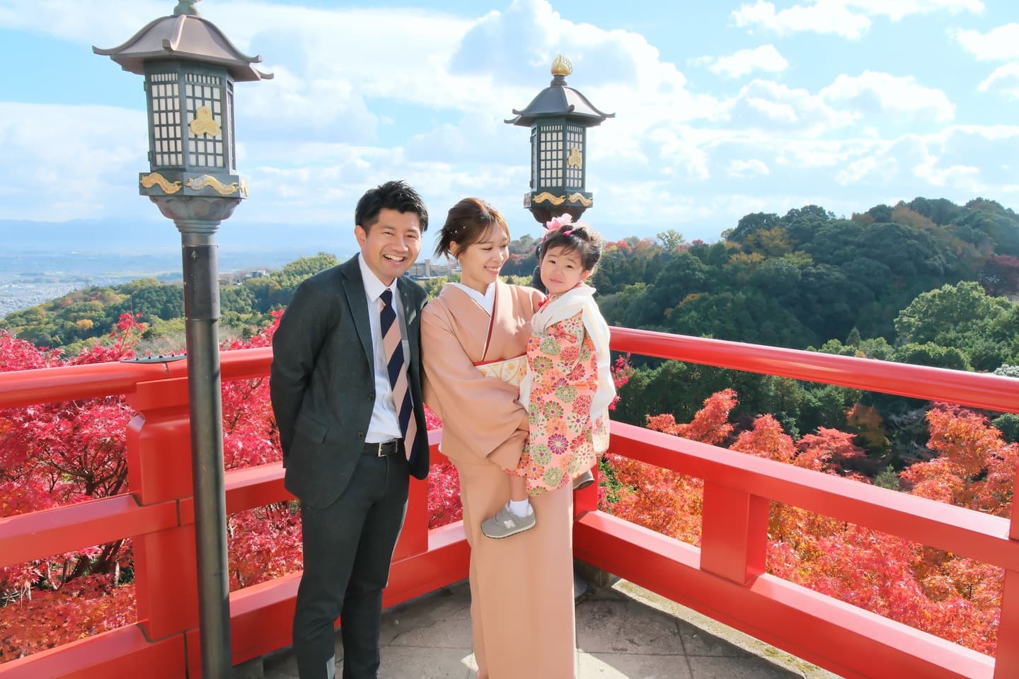 朝護孫子寺での七五三写真