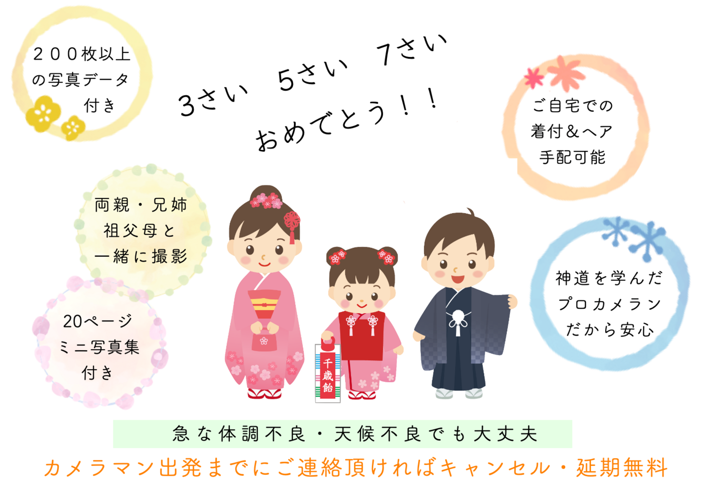 七五三写真のプラン案内