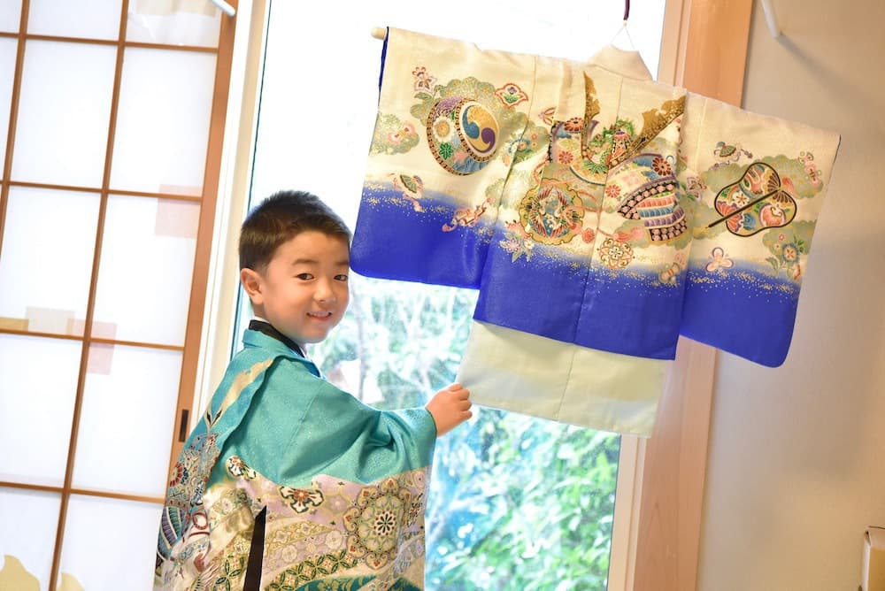 七五三の衣装を着られたお子様