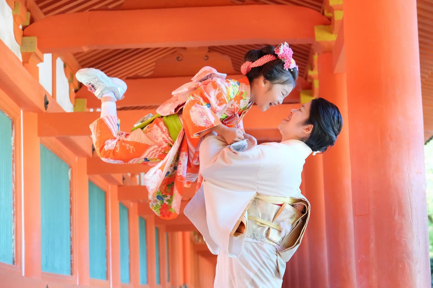神社での七五三写真