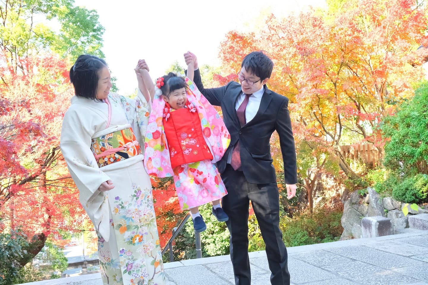神社での七五三の写真