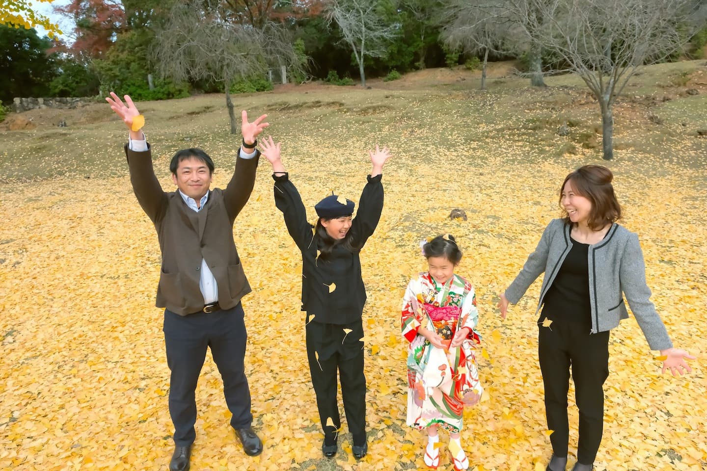 神社での七五三の写真