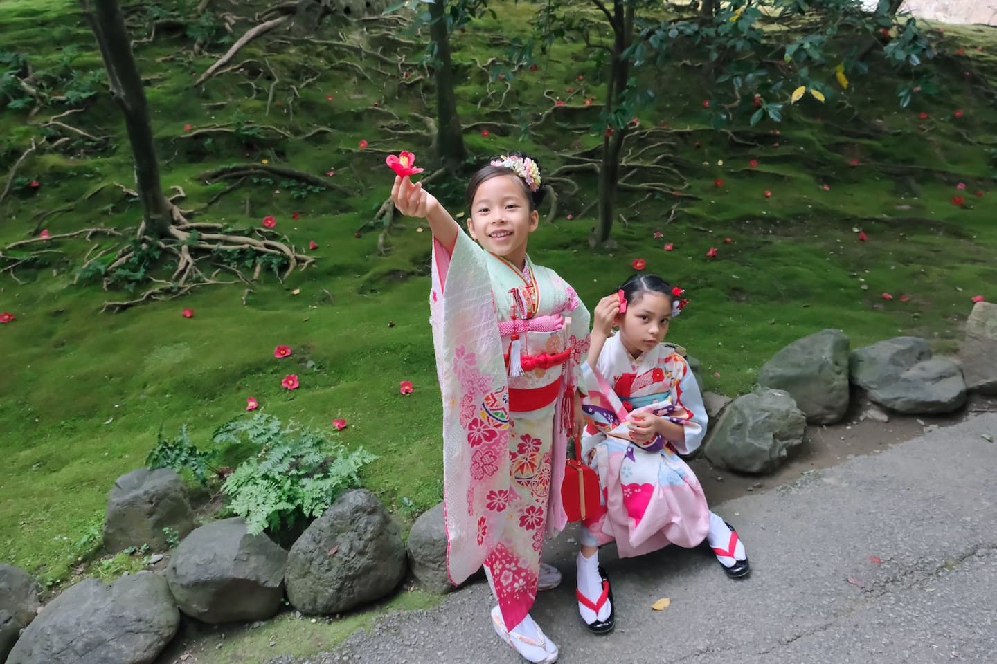 神社での七五三の写真