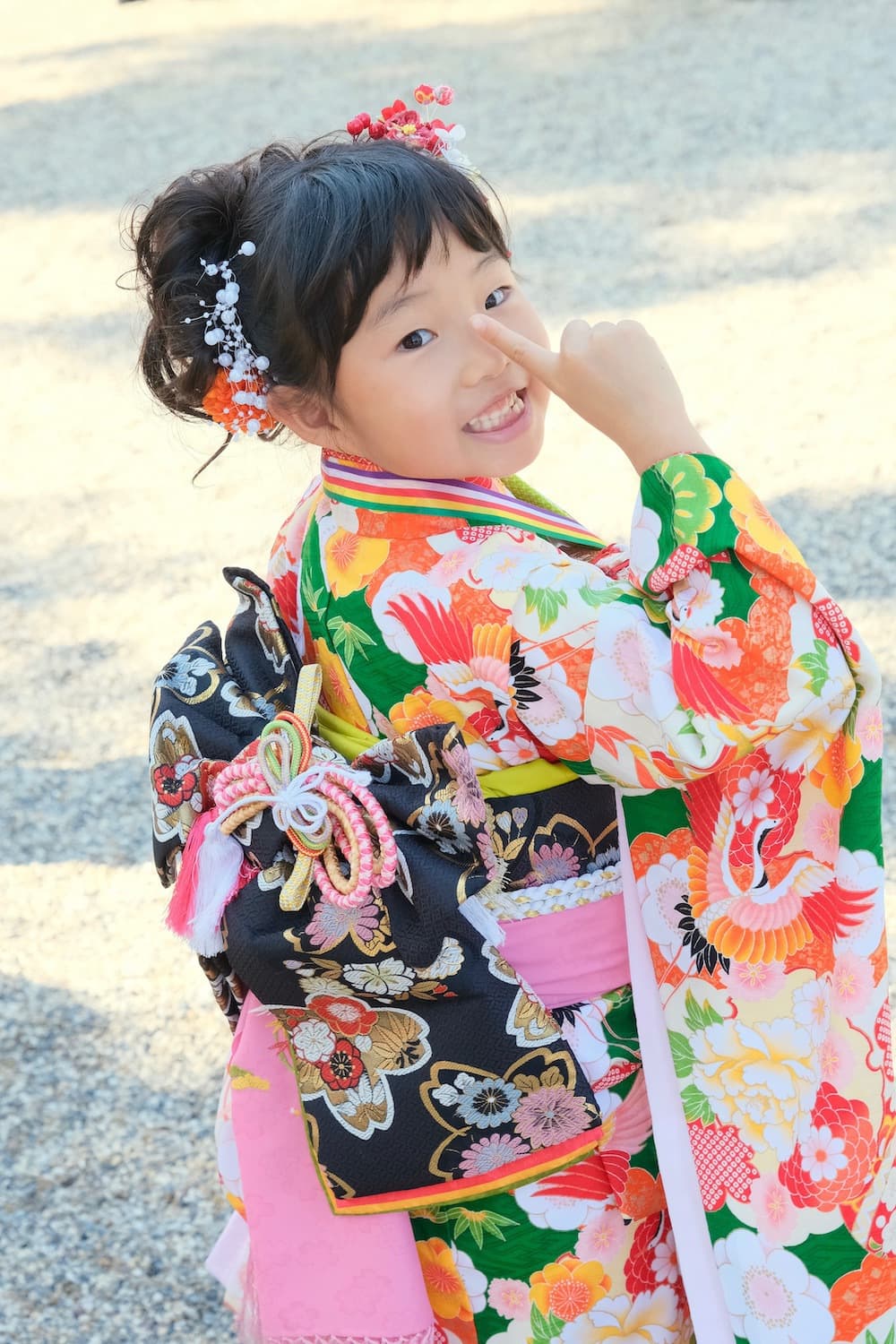 神社での七五三の写真