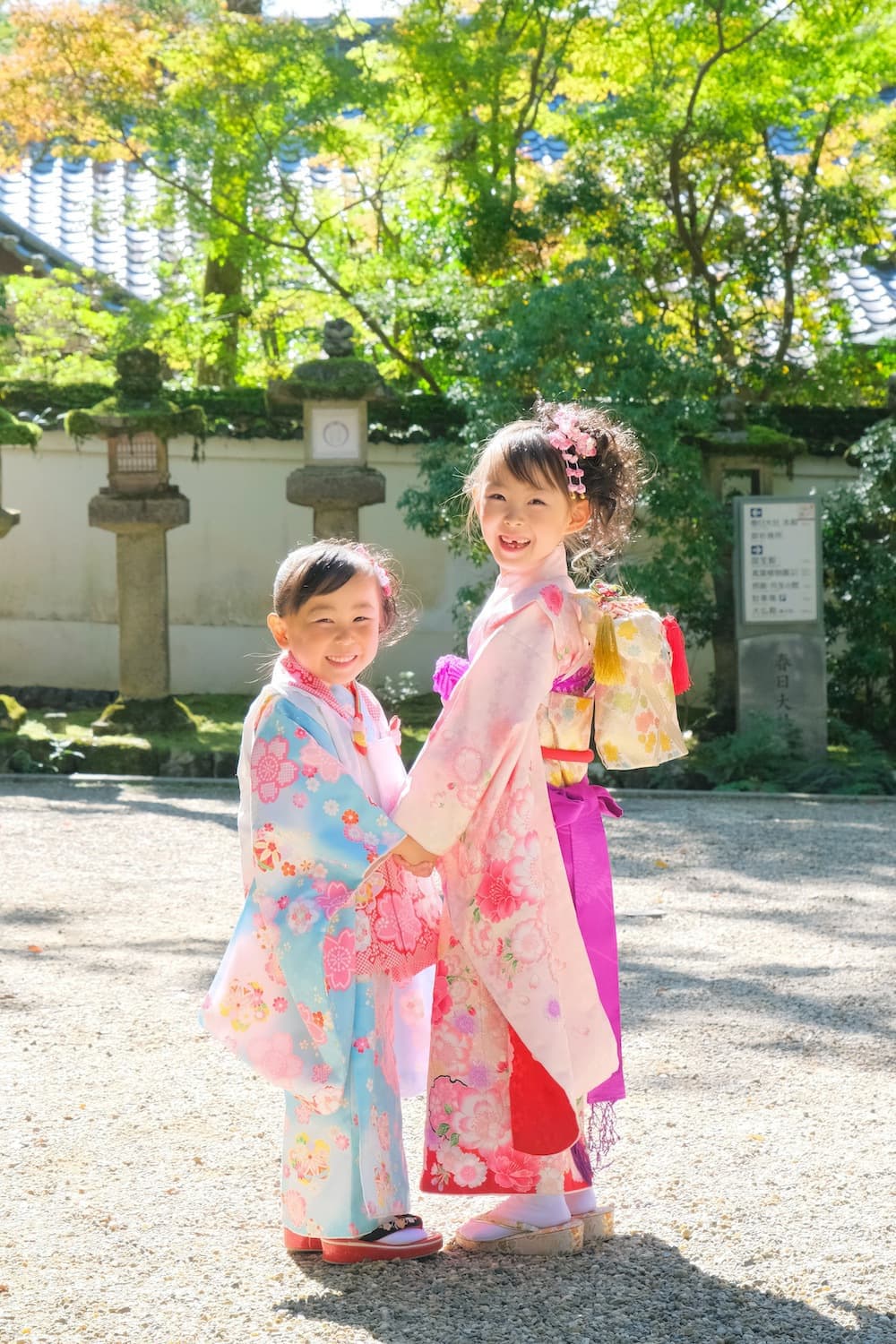 神社での七五三の写真