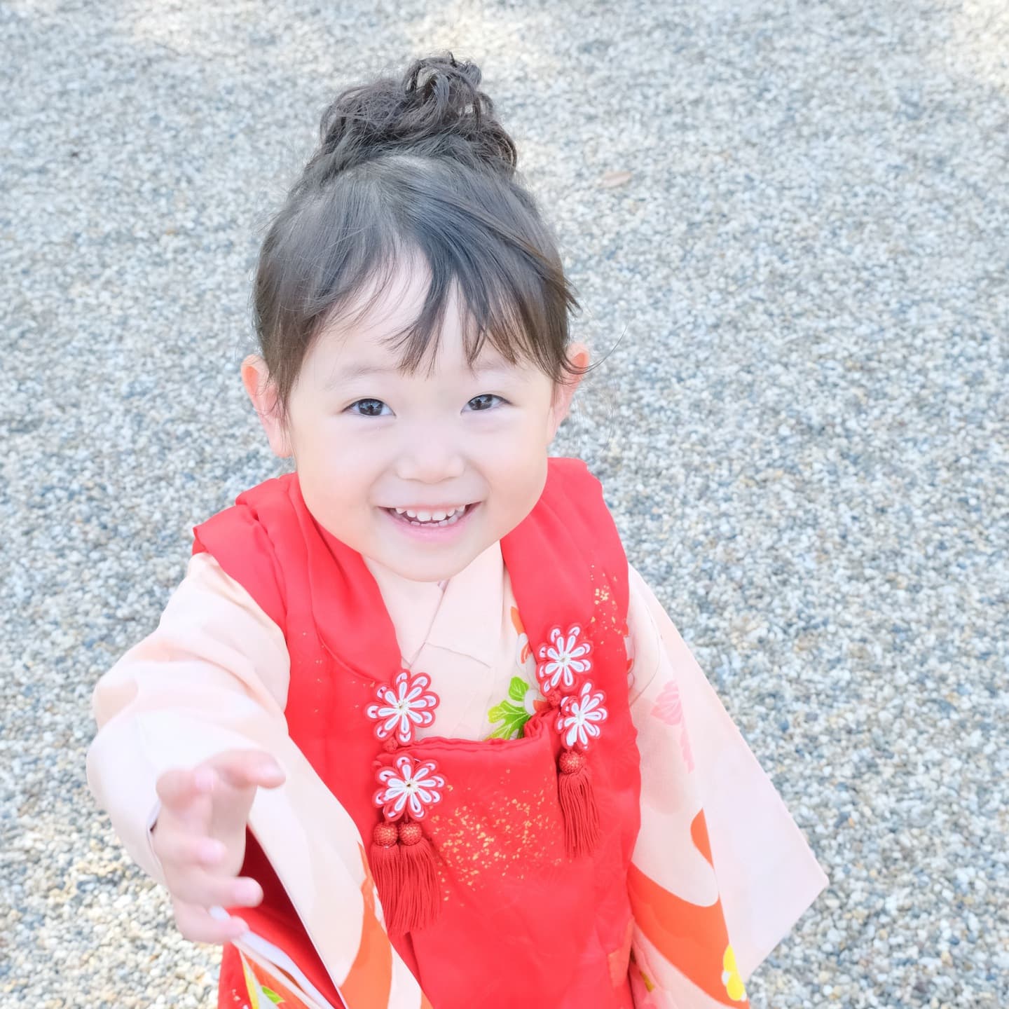 奈良の龍田大社で七五三をした写真