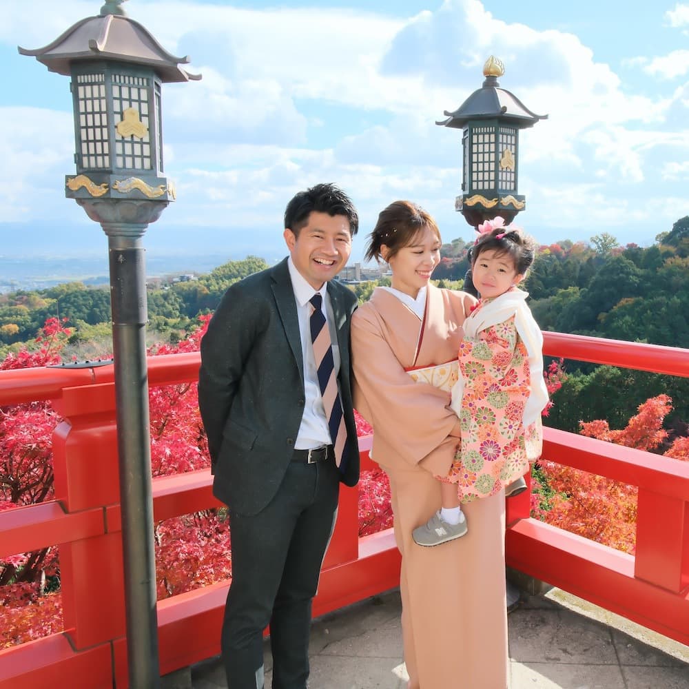 朝護孫子寺での七五三写真