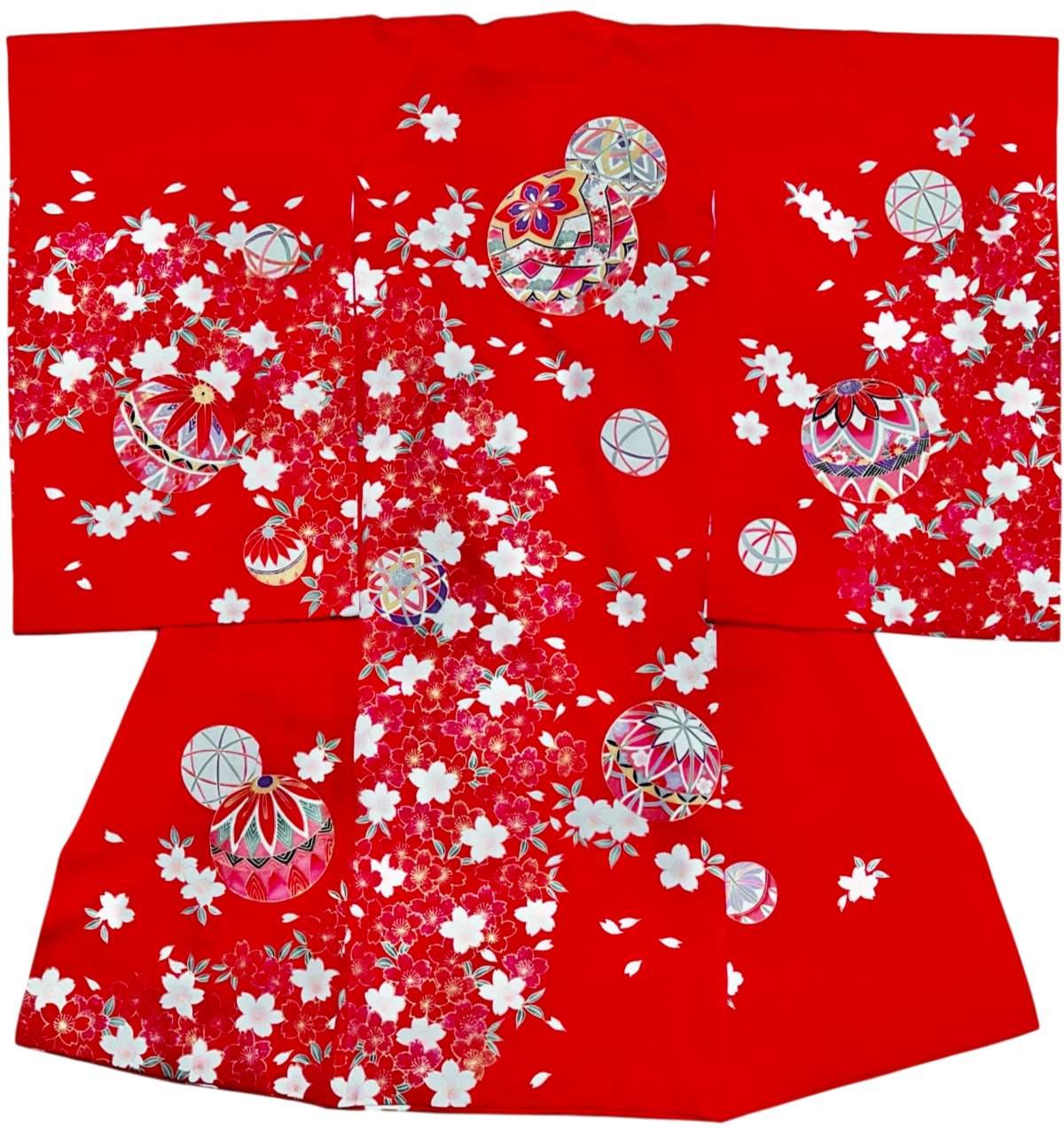 お宮参り用着物の赤色