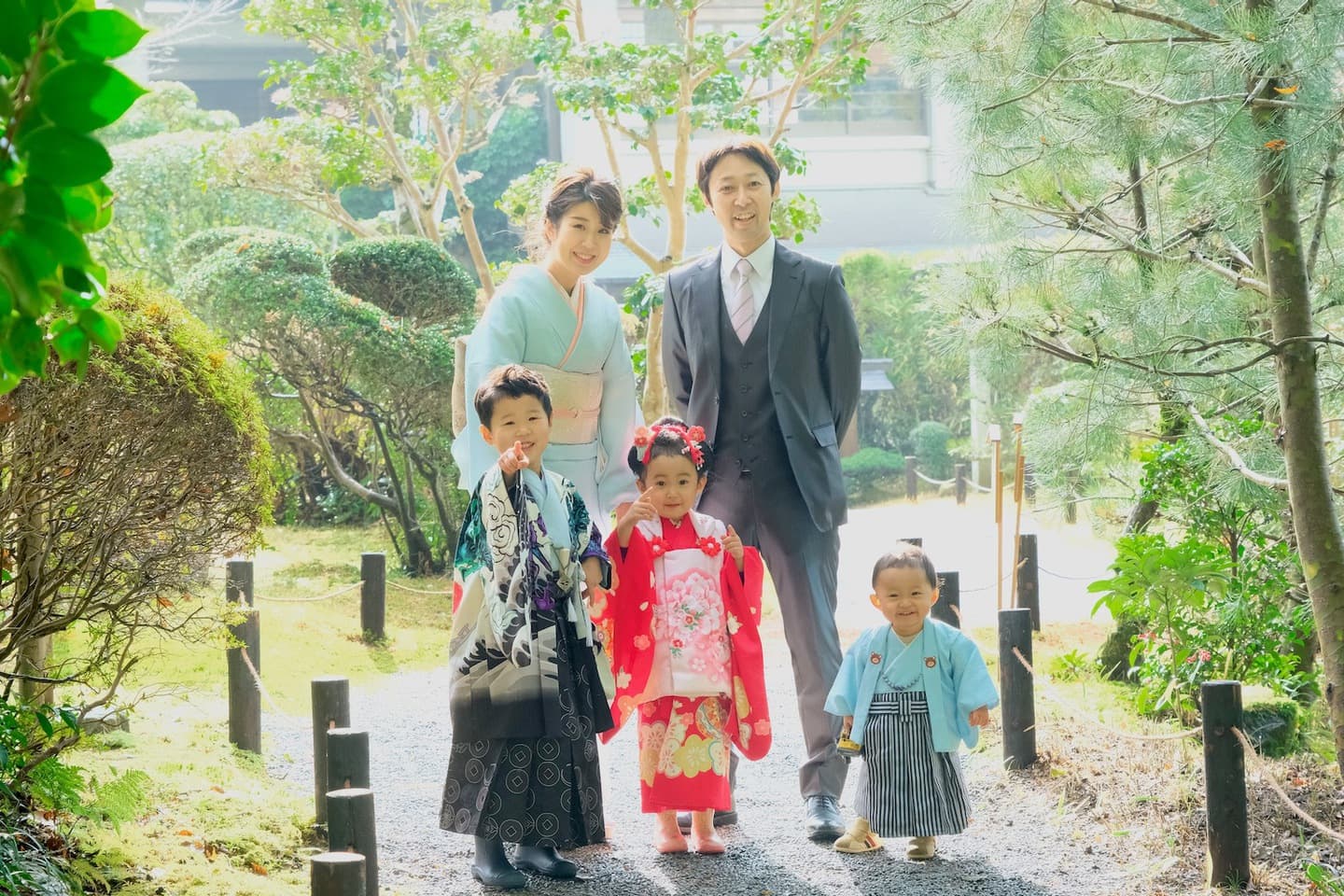 神社での七五三の写真