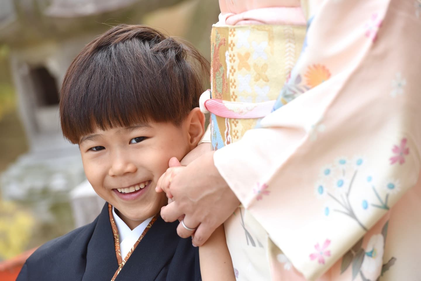 神社での七五三の写真