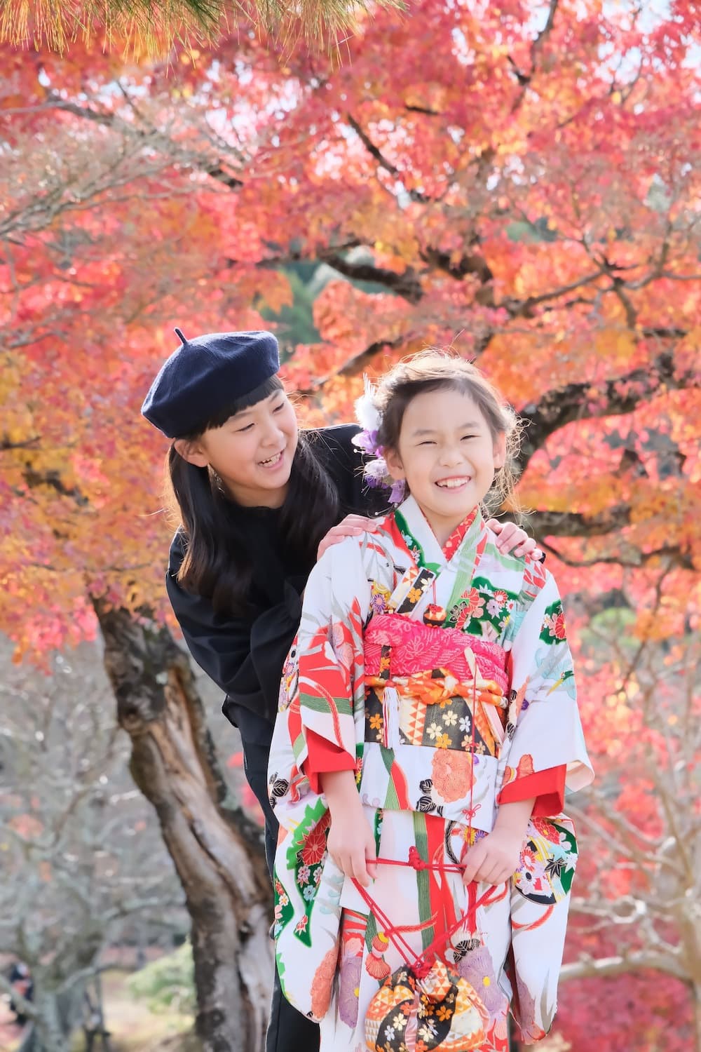 神社での七五三の写真