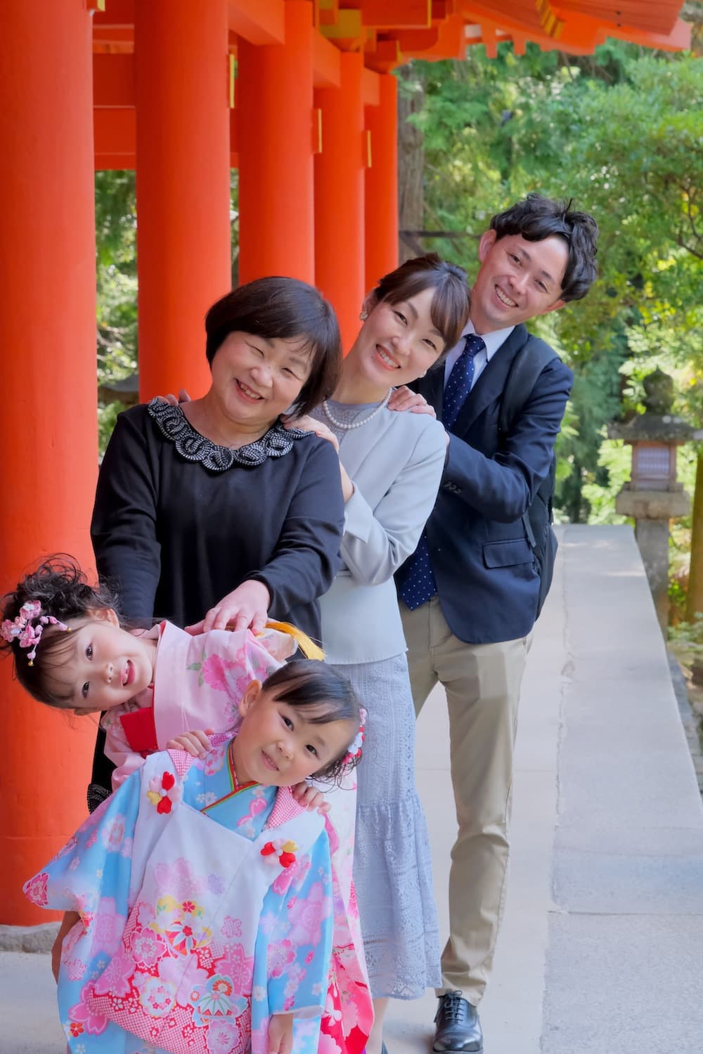 神社での七五三の写真