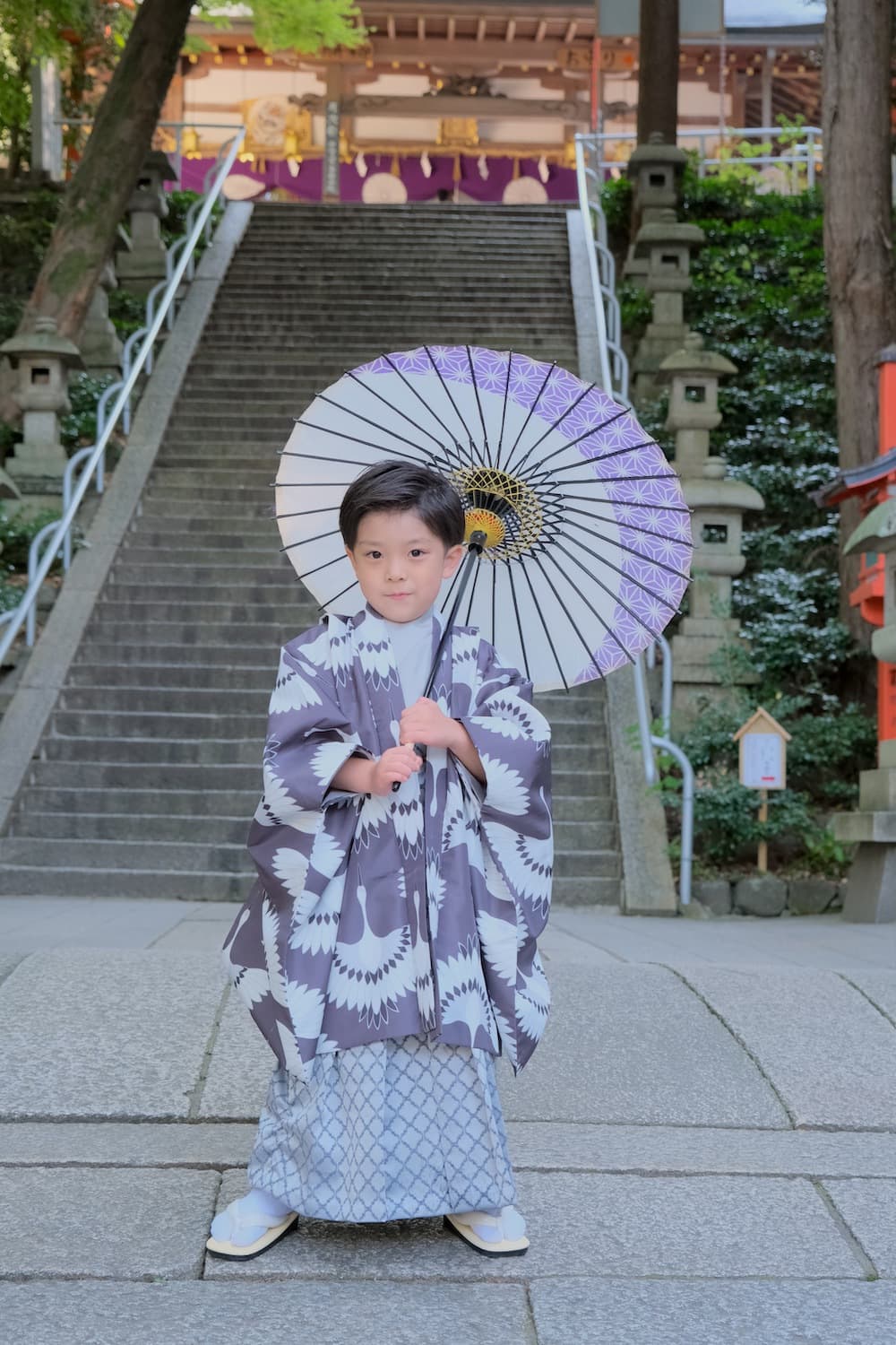神社での七五三の写真
