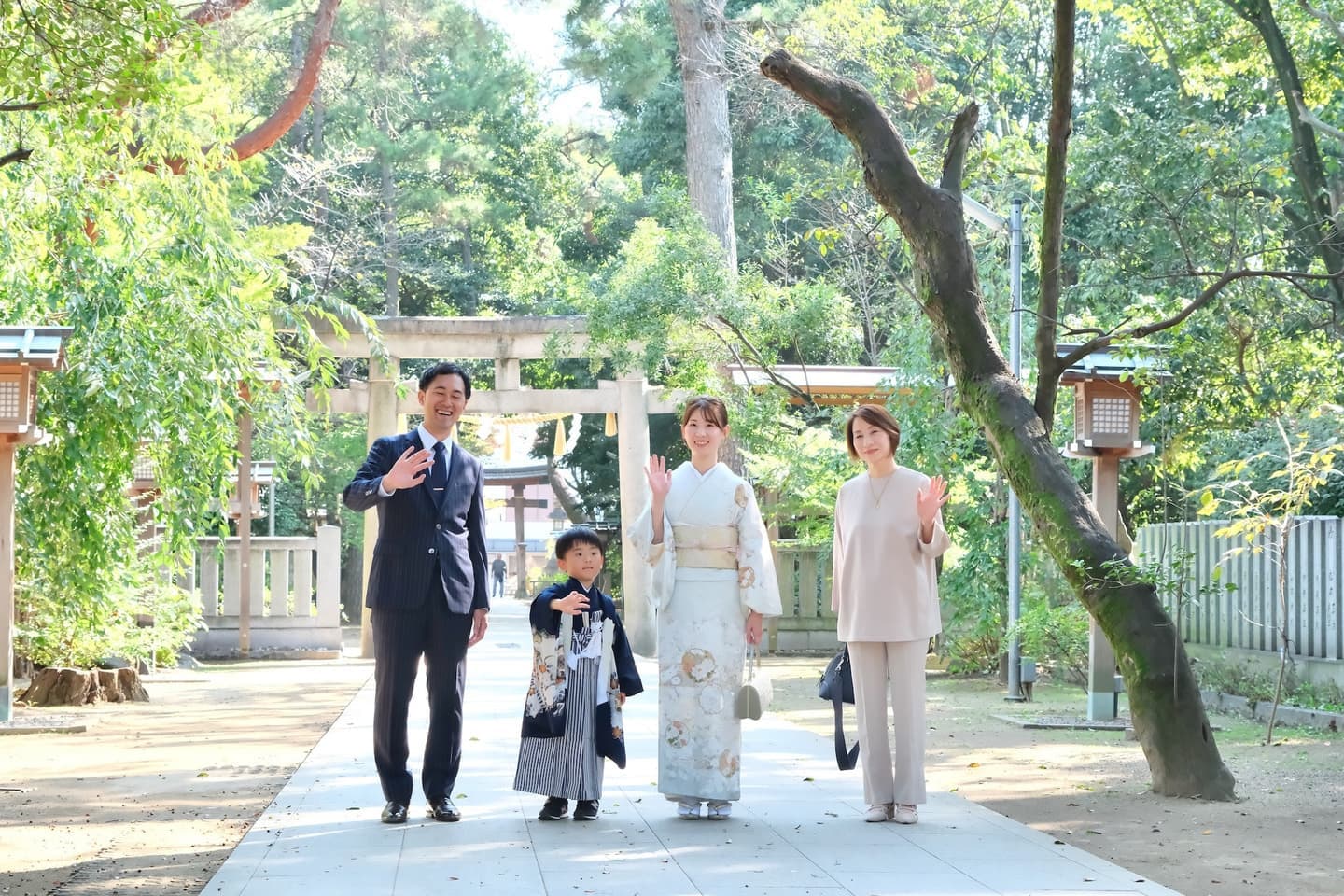 七五三参りの記念写真