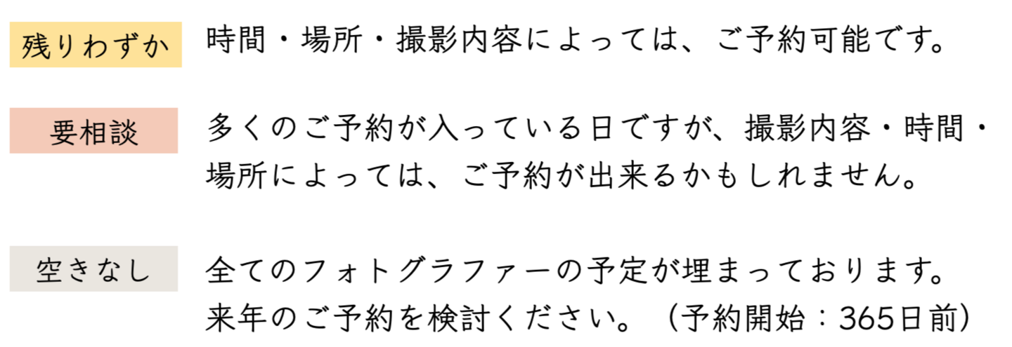 カレンダーの説明