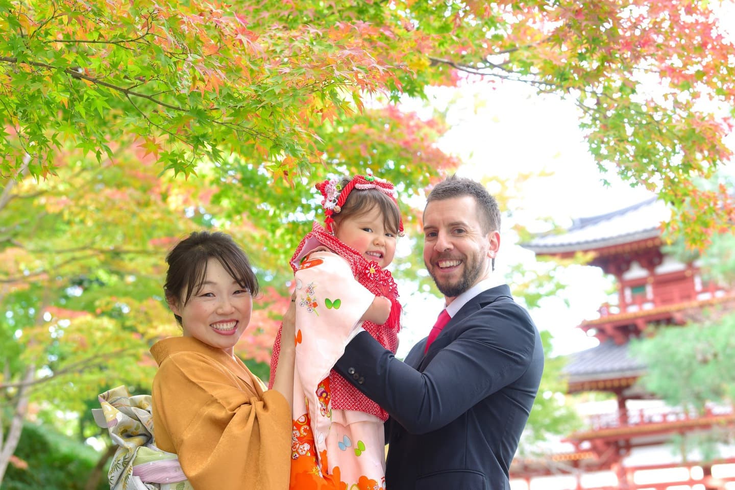 神社での七五三写真