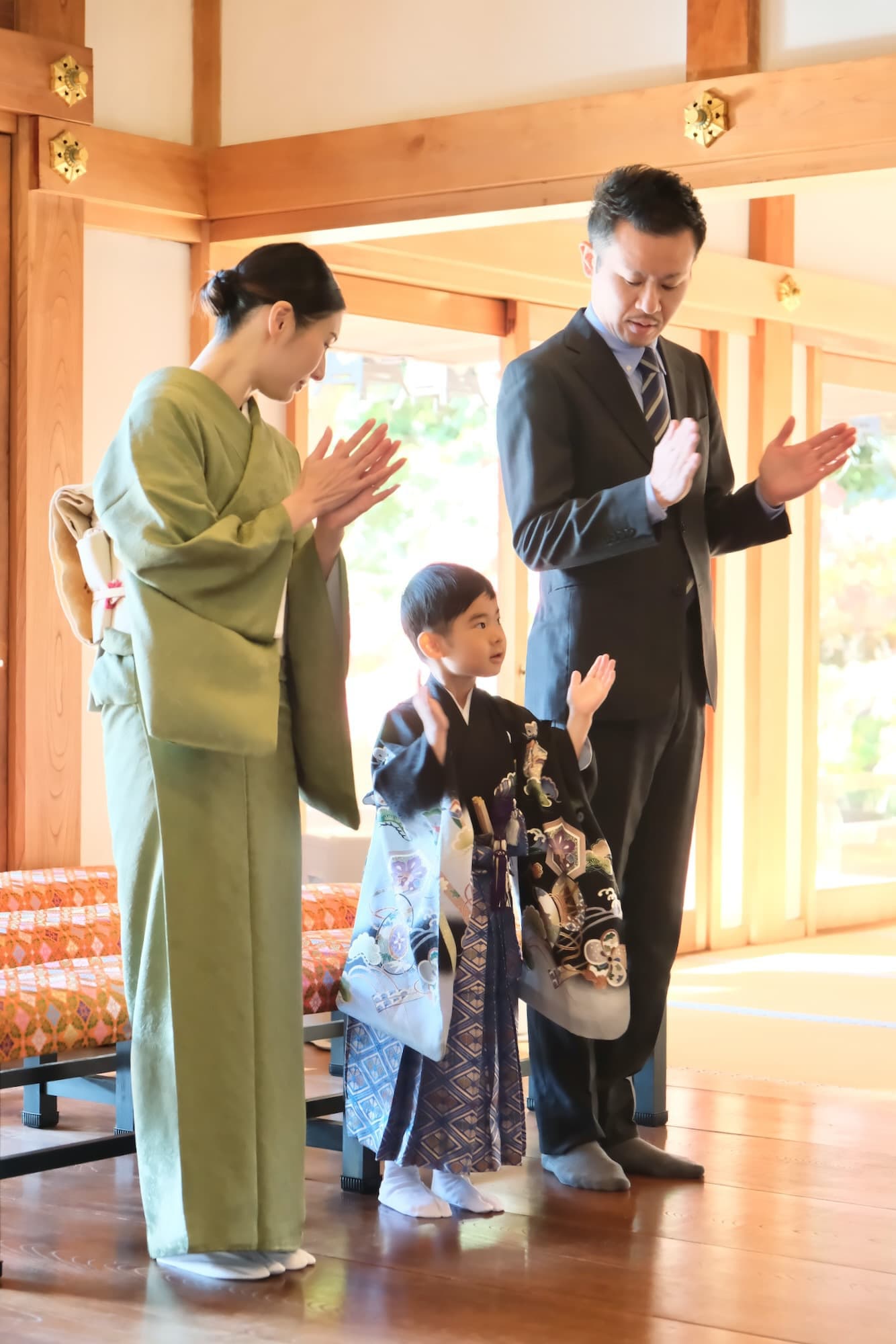 杭全神社で七五三参り
