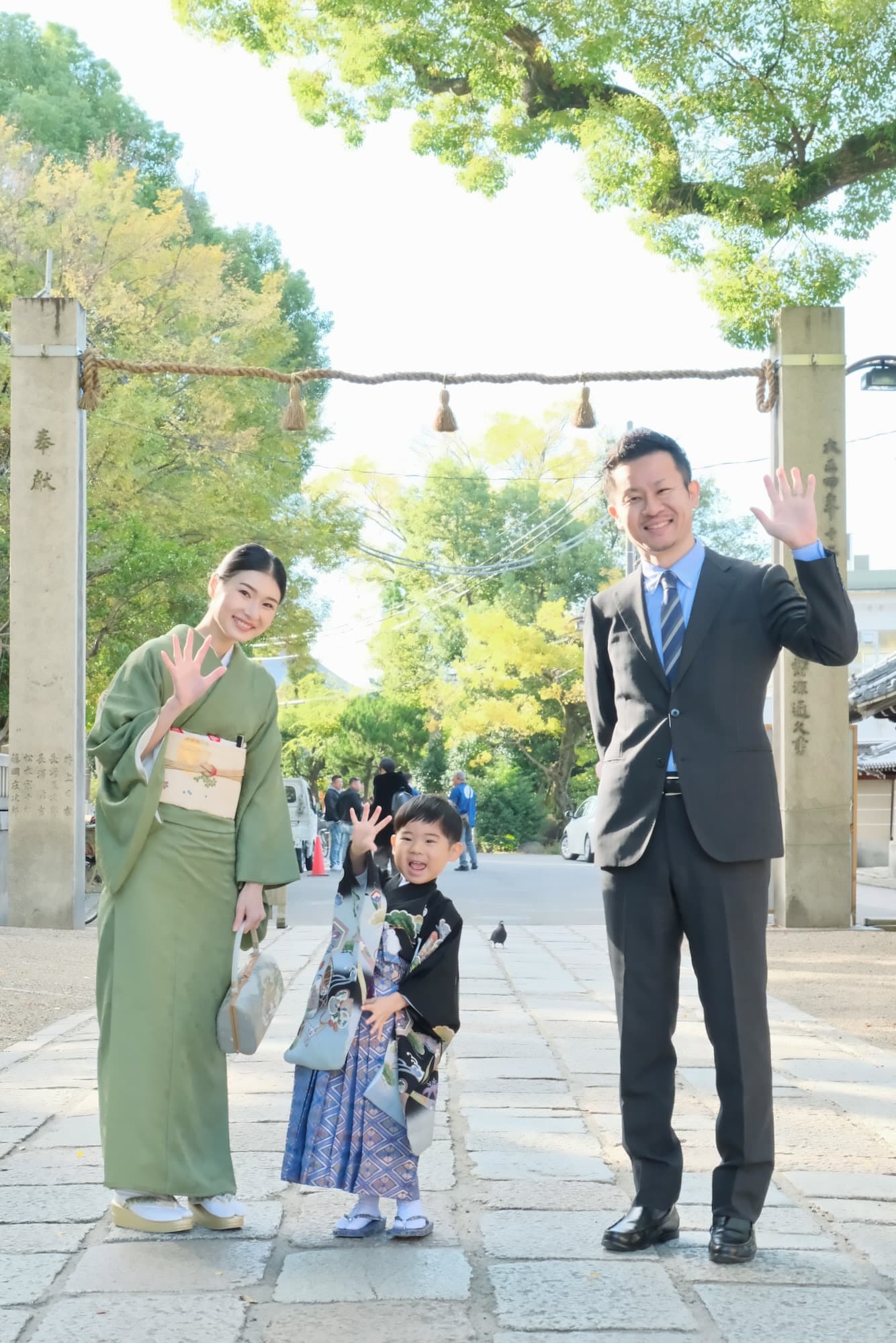 杭全神社で七五三参り