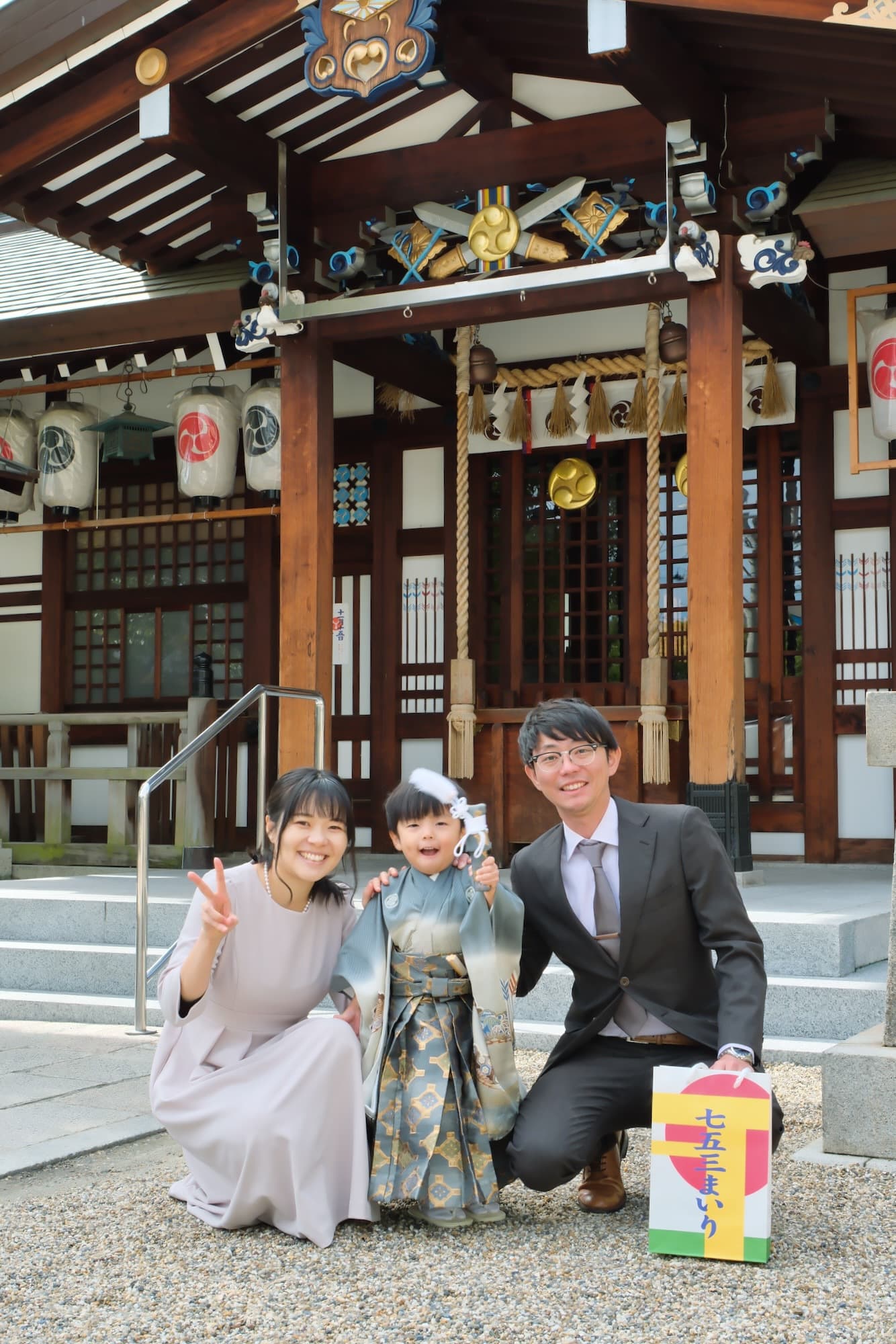 三社神社で七五三参り