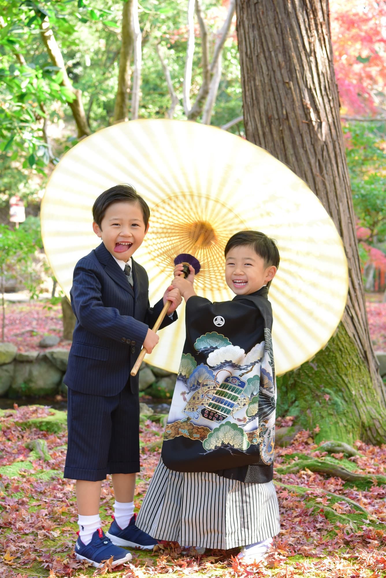 上賀茂神社で七五三の記念写真